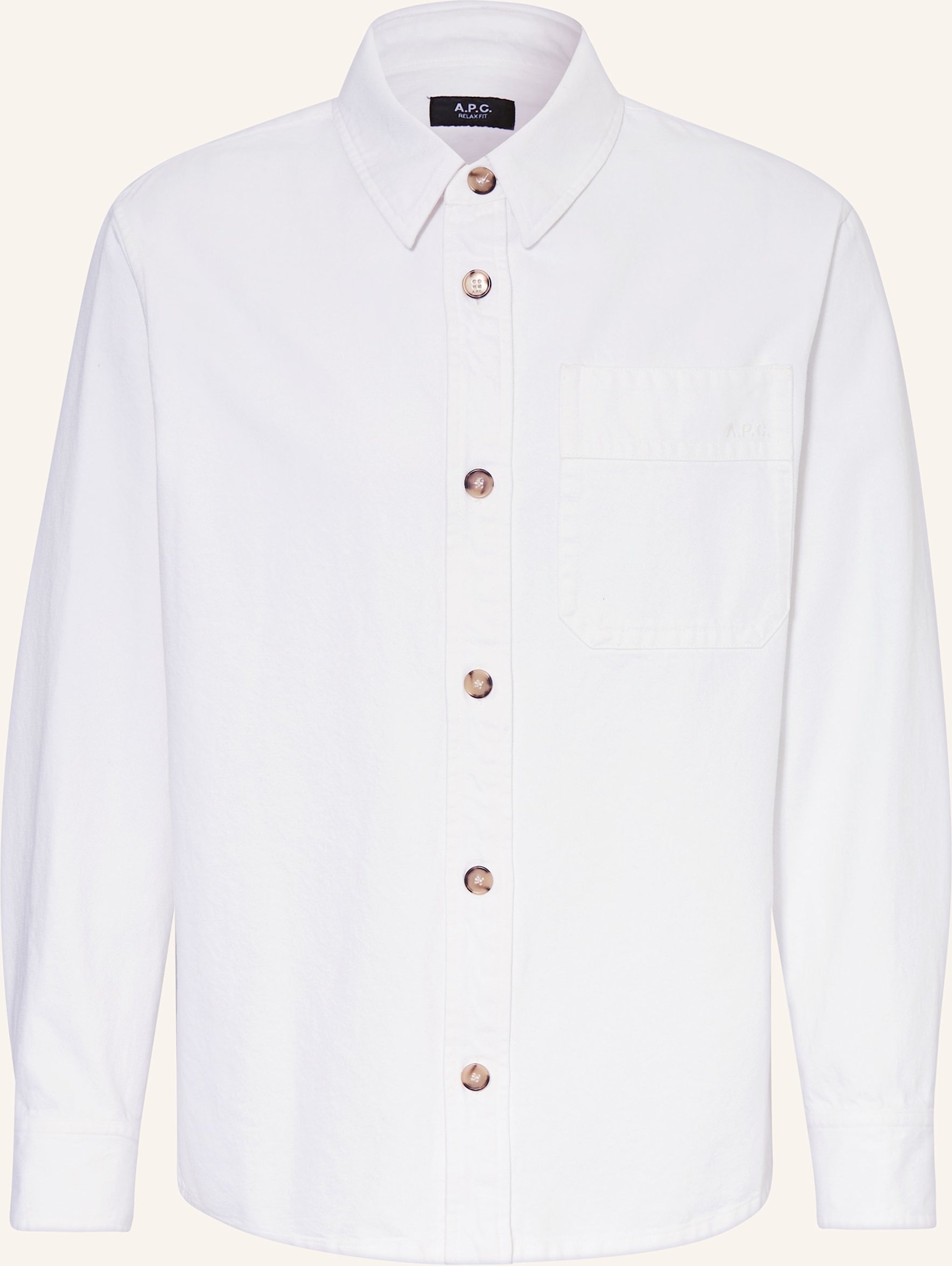A.P.C. Hemd Relaxed Fit weiss