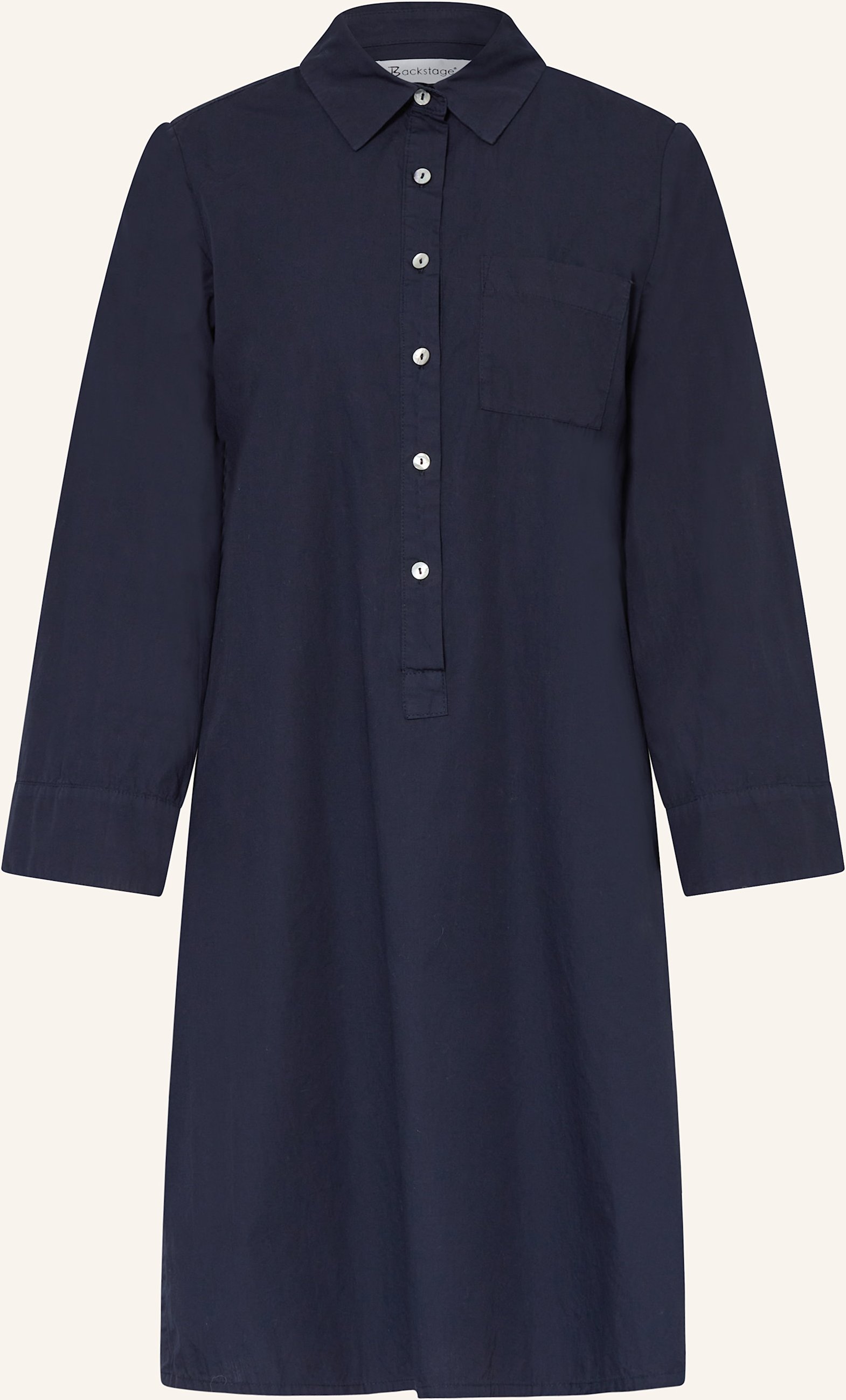 Backstage Hemdblusenkleid Melinda Mit 3/4-Arm blau