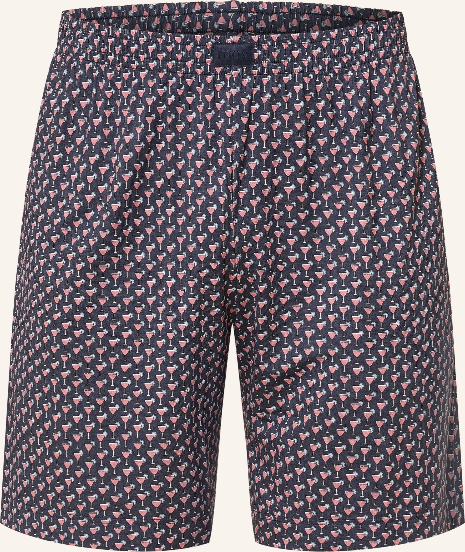 Mey Schlafshorts Serie Midnight Drink blau
