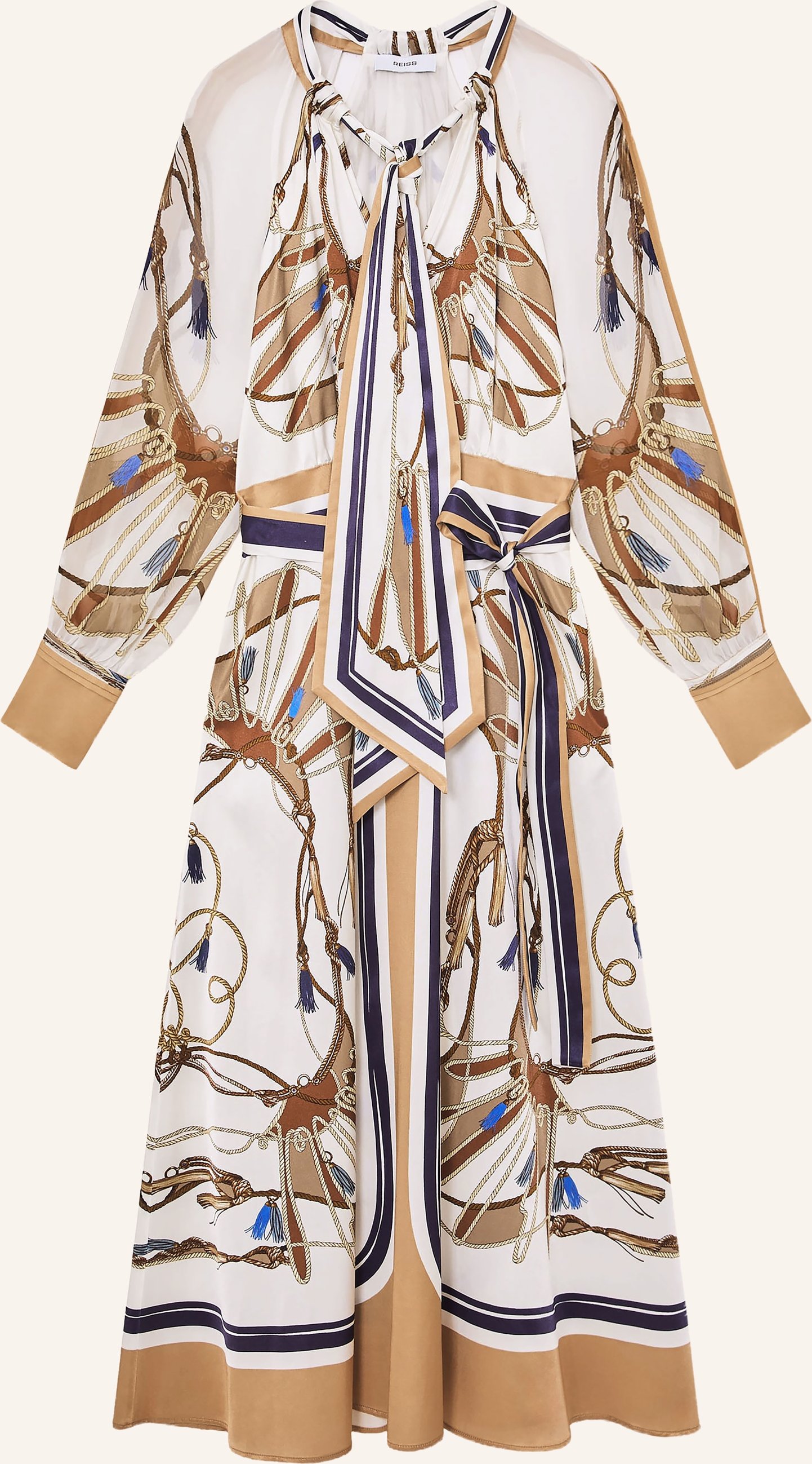 Reiss Schluppenkleid Ellie Aus Satin weiss