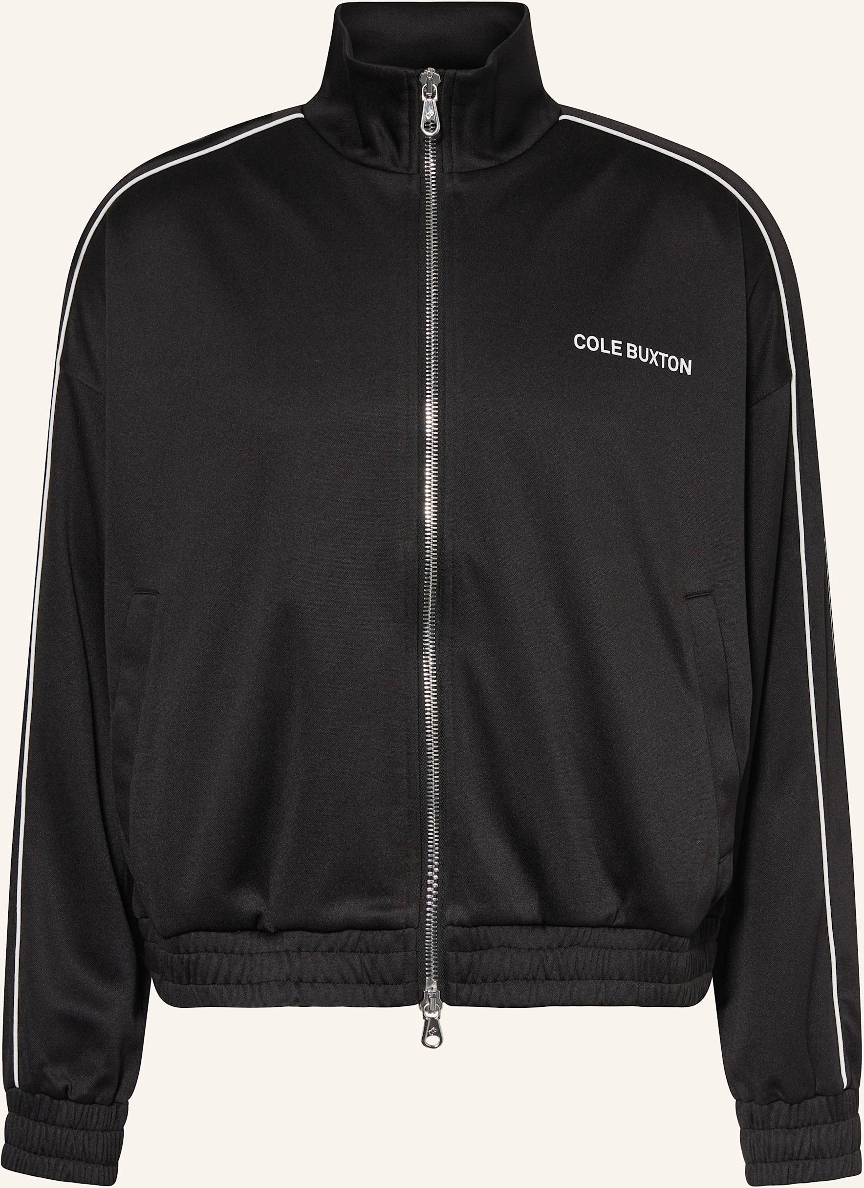 Cole Buxton Sweatjacke Piped Mit Galonstreifen schwarz