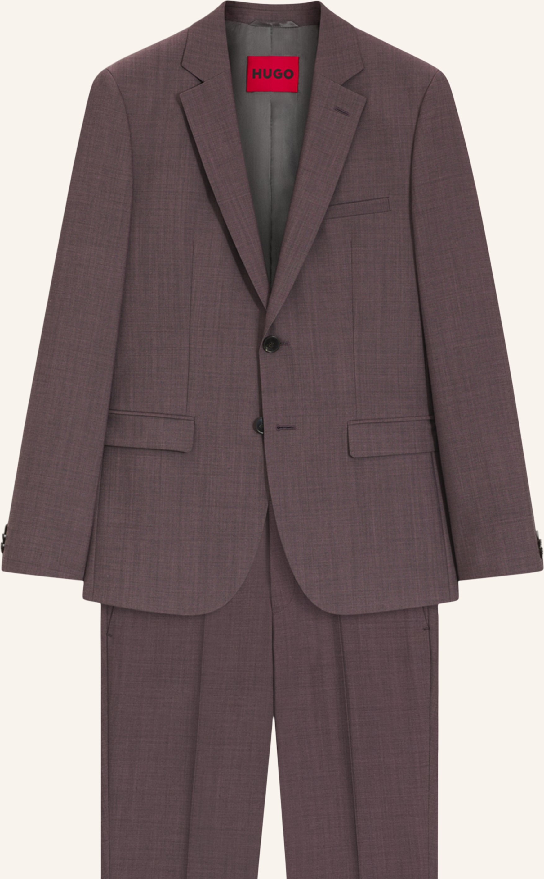 Hugo Business Anzug Arti-hesten253x Extra-Slim Fit braun