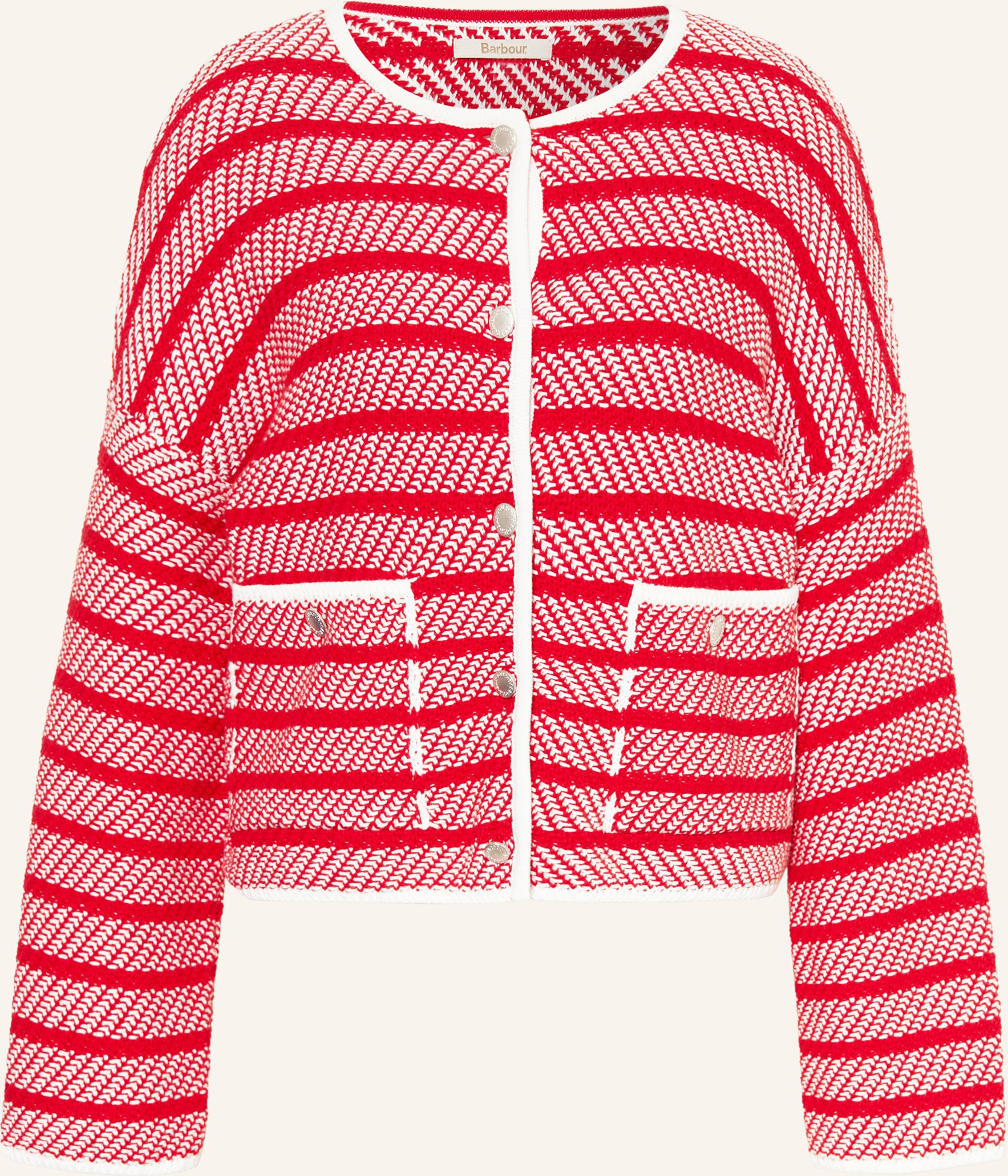 Barbour Strickjacke Polly rot