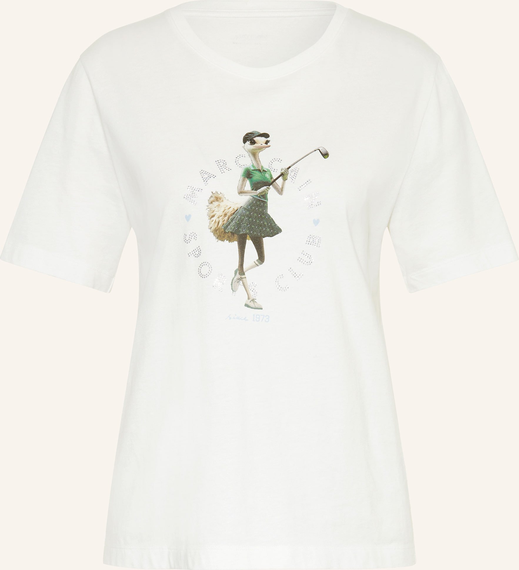 Marc Cain T-Shirt Mit Schmucksteinen weiss