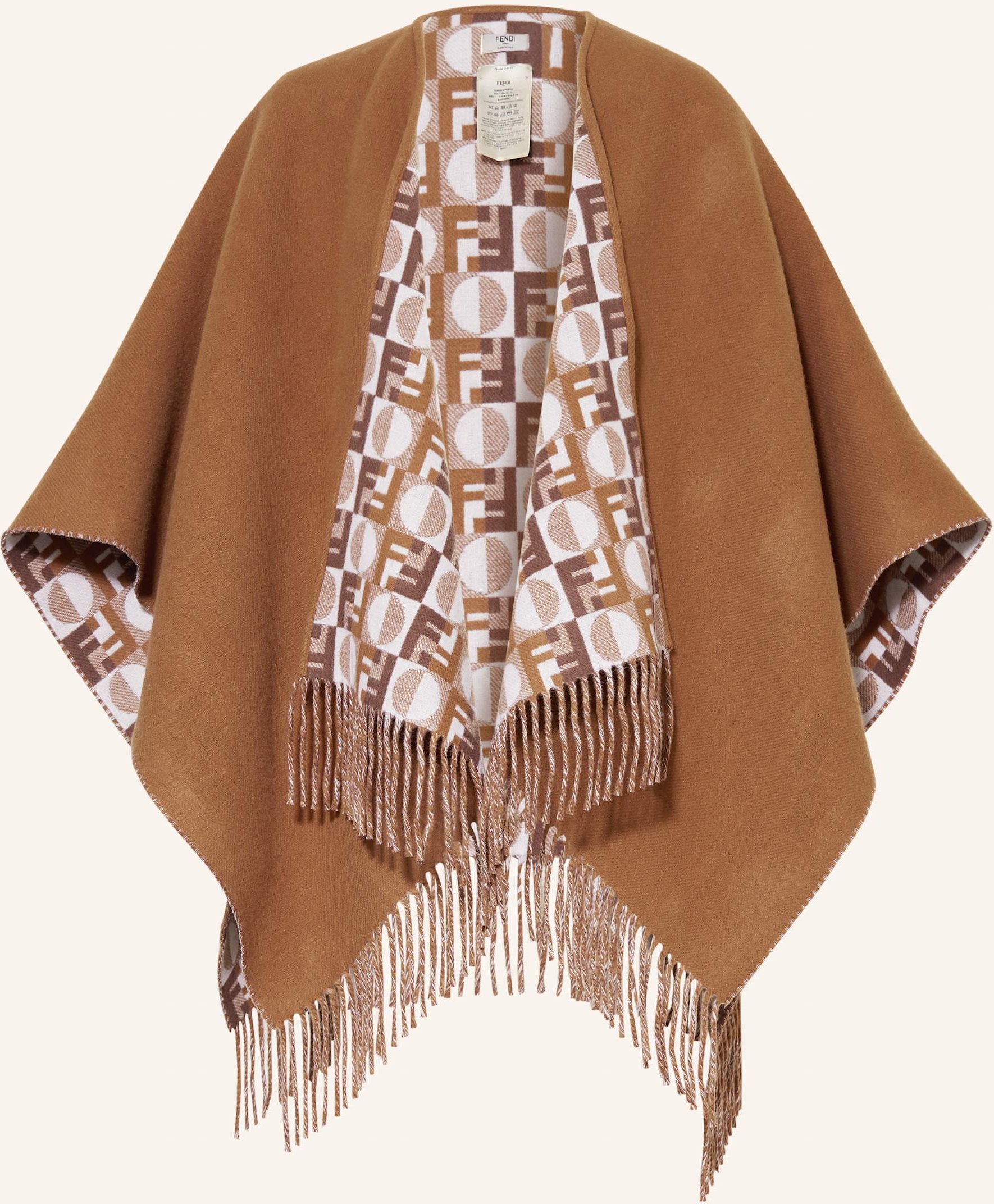 Thumbnail - Fendi Cape Zum Wenden braun