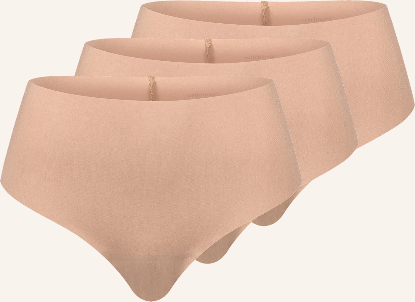 Erlich Textil Erlich Textil 3 Pack Mit Offenen Kanten Brazil String Casual Cotton High Waist Brazil String Im 3er Pack b...