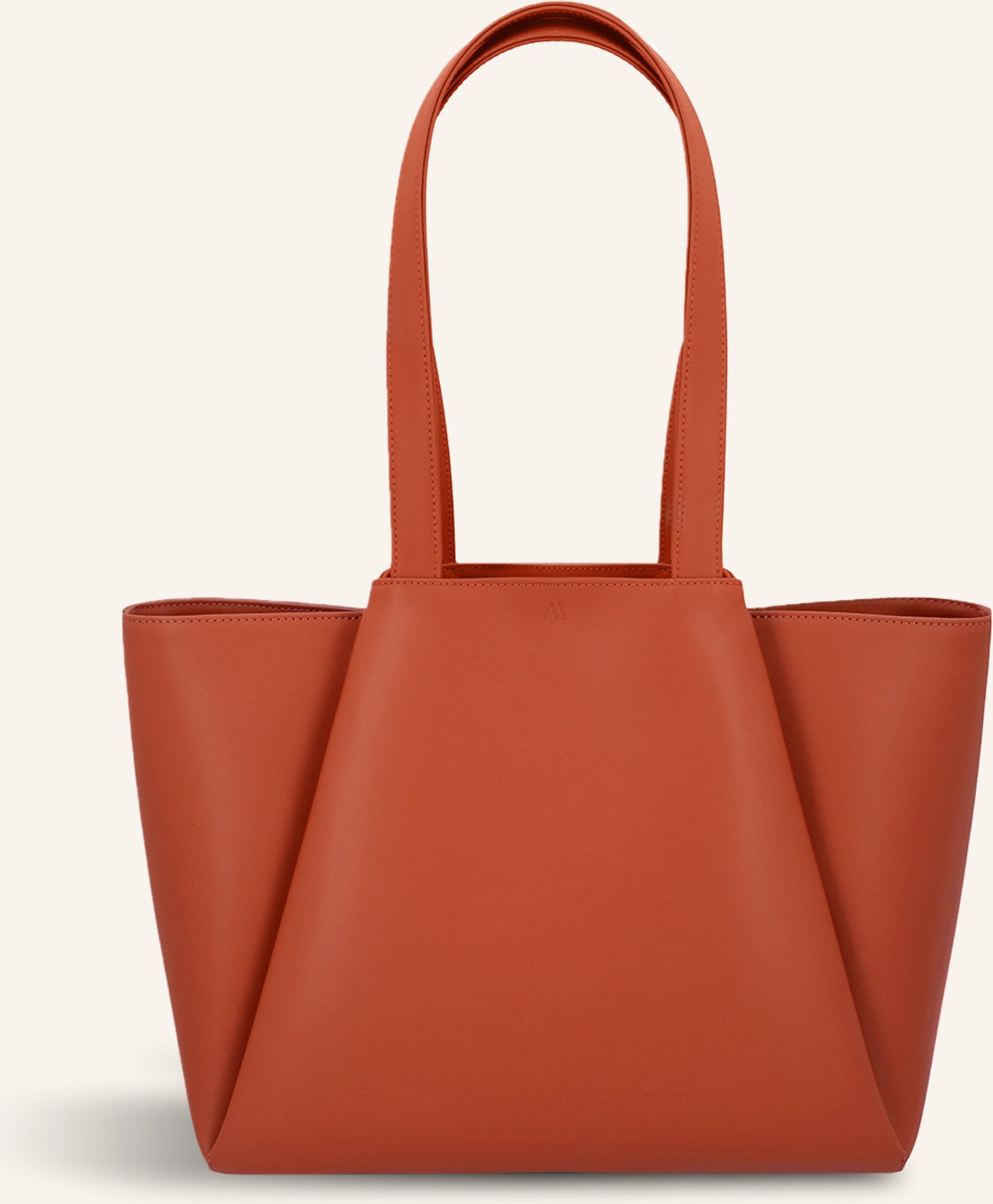 Kaai Schultertasche Midi Pyramid braun