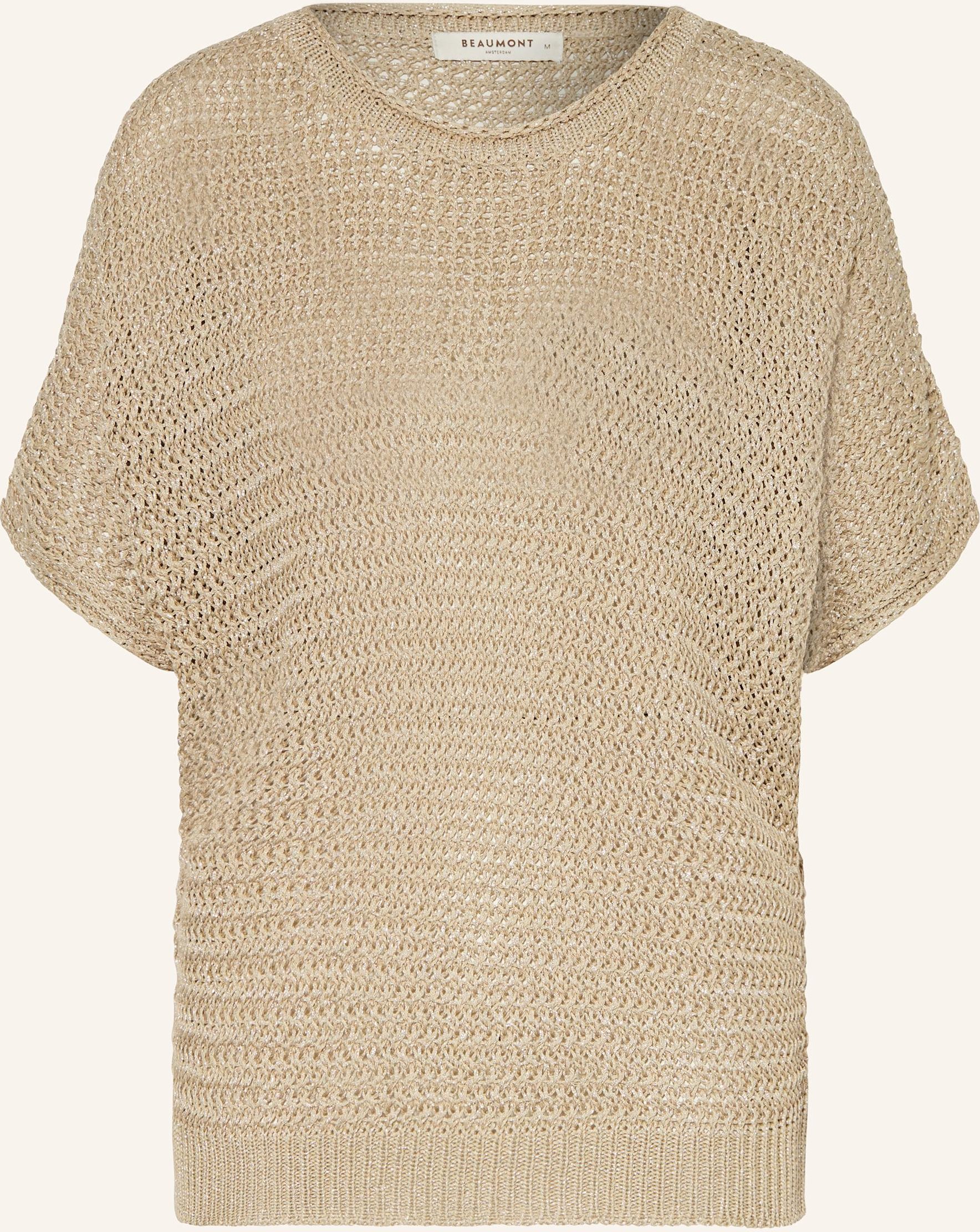 Beaumont Strickshirt Hearty Mit Glitzergarn braun