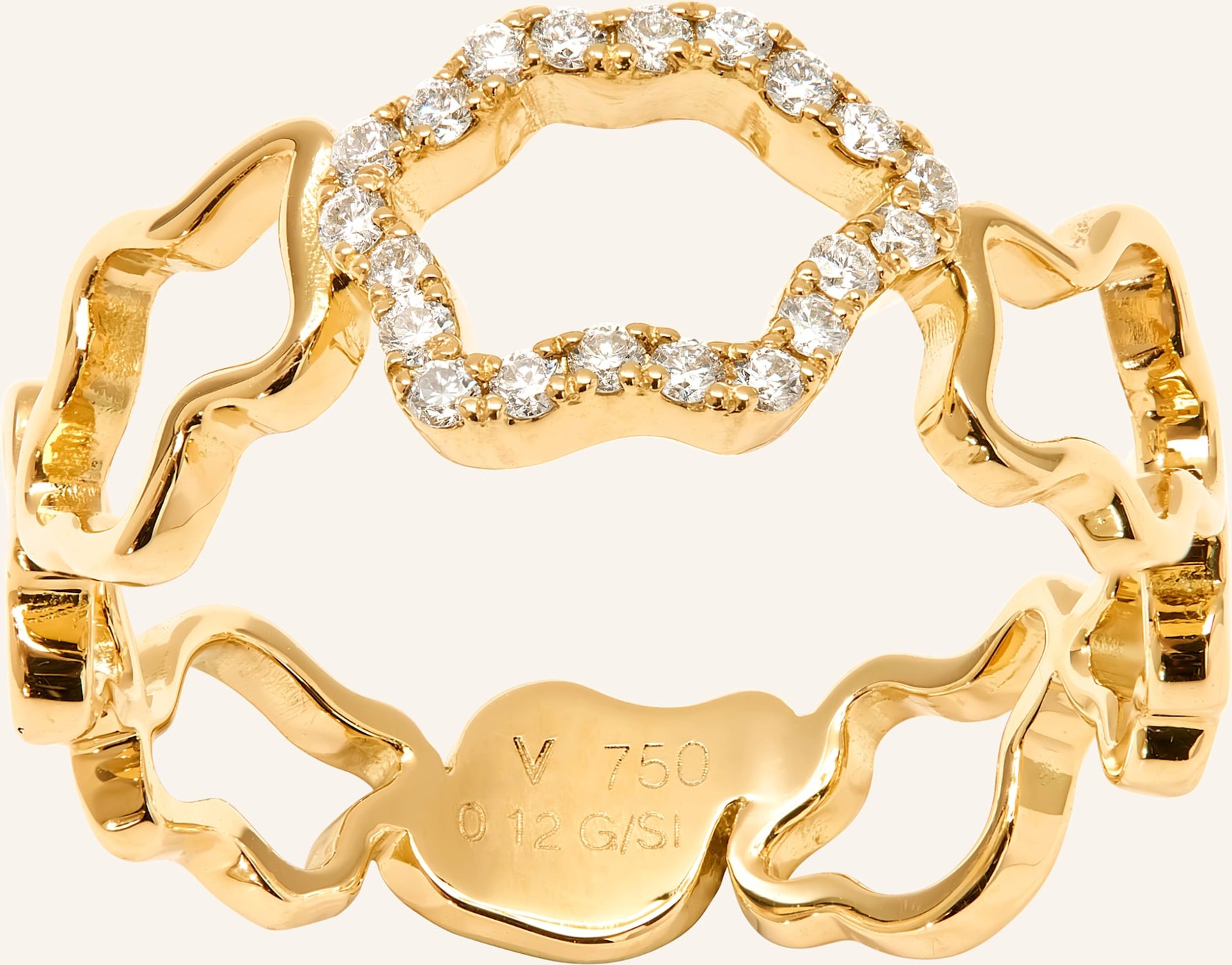 Vieri Ring Wolken Silhouetten Brillanten gold