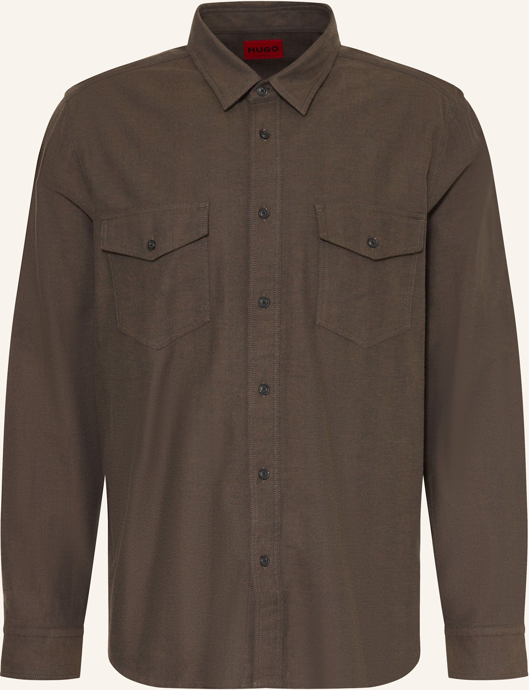 Hugo Hemd Epaz Regular Fit braun