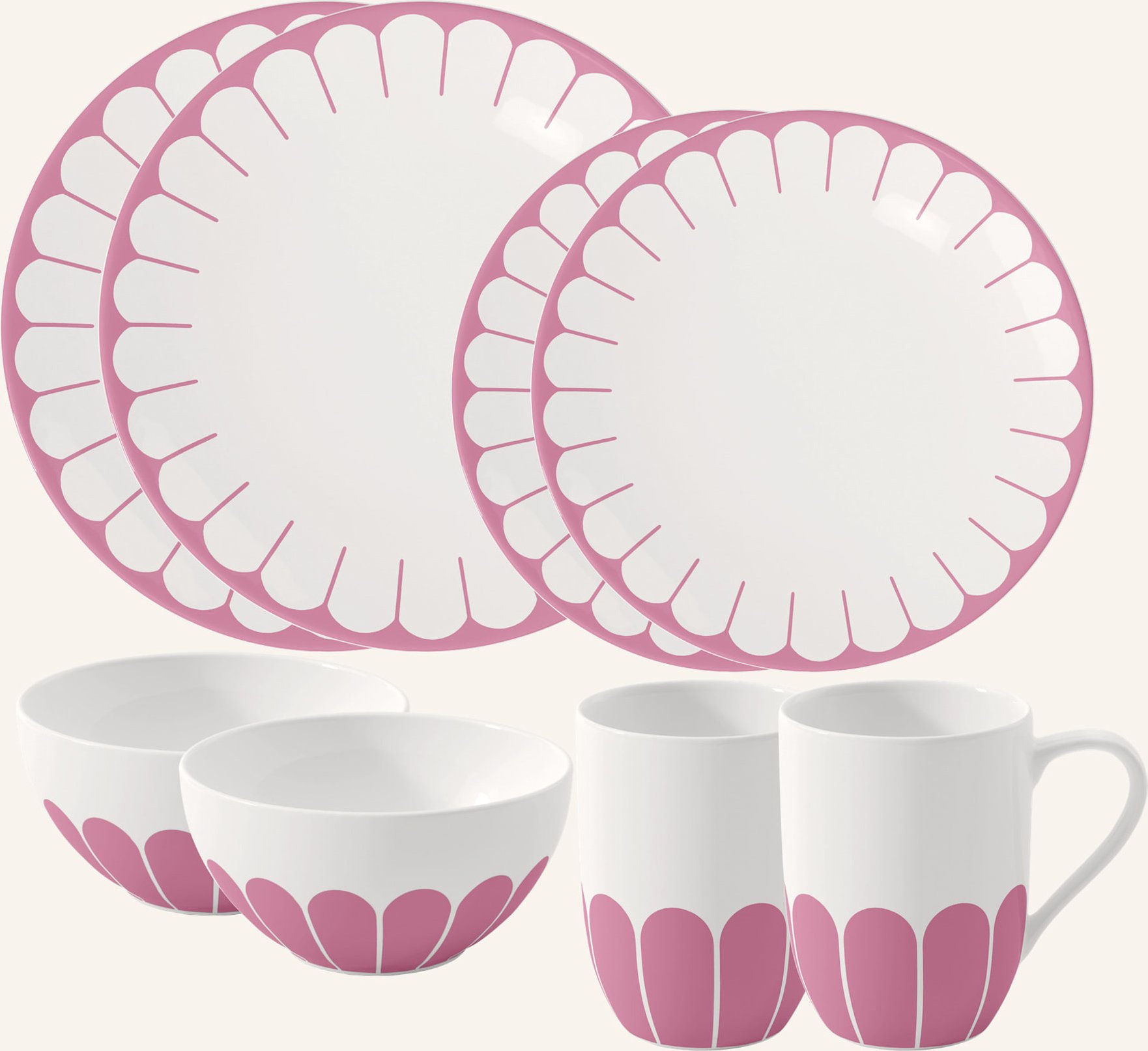 Villeroy & Boch Starter-Set 8tlg. Fleur Cassis pink