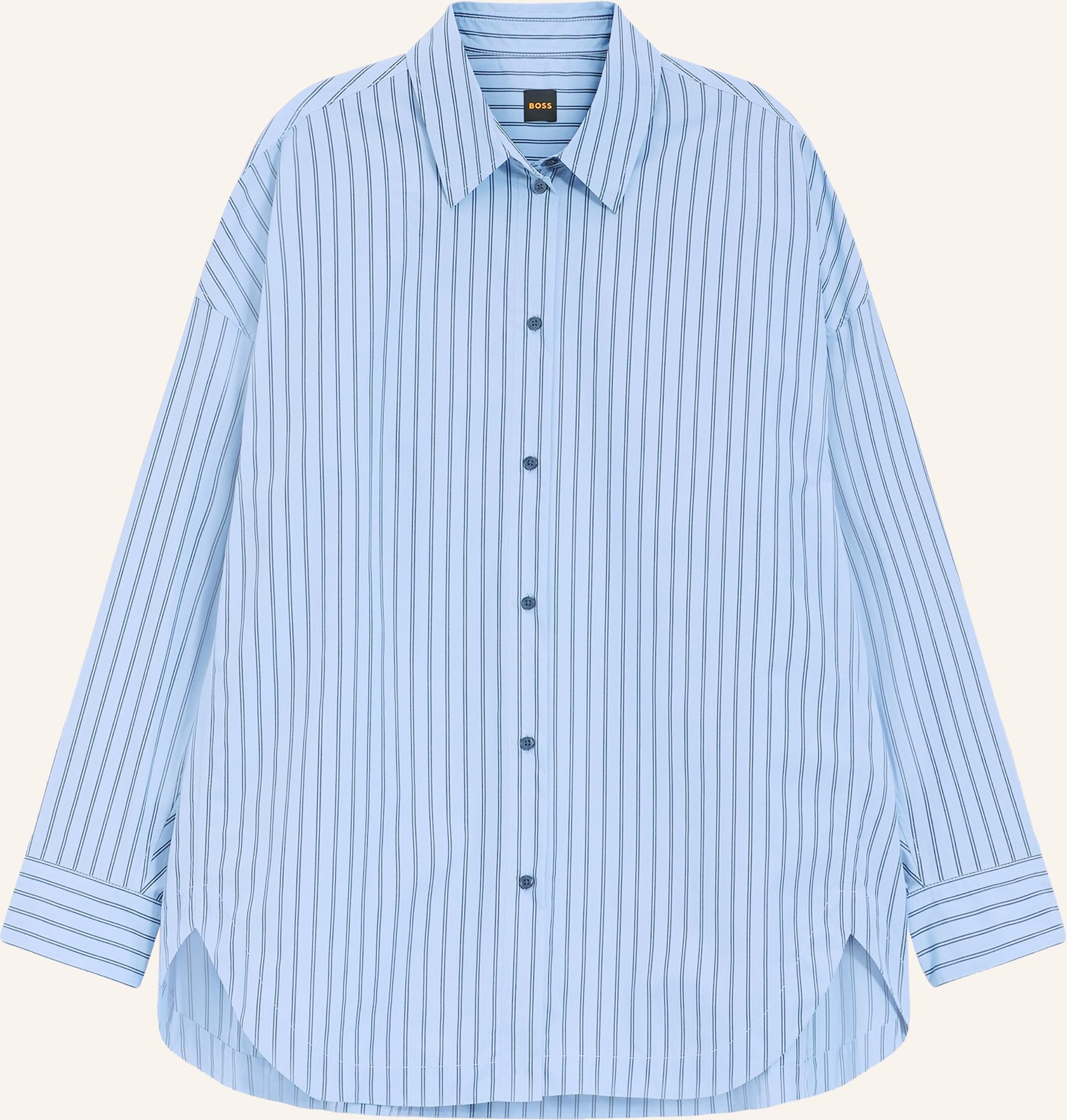 Boss Oversized-Hemdbluse Bostatta blau