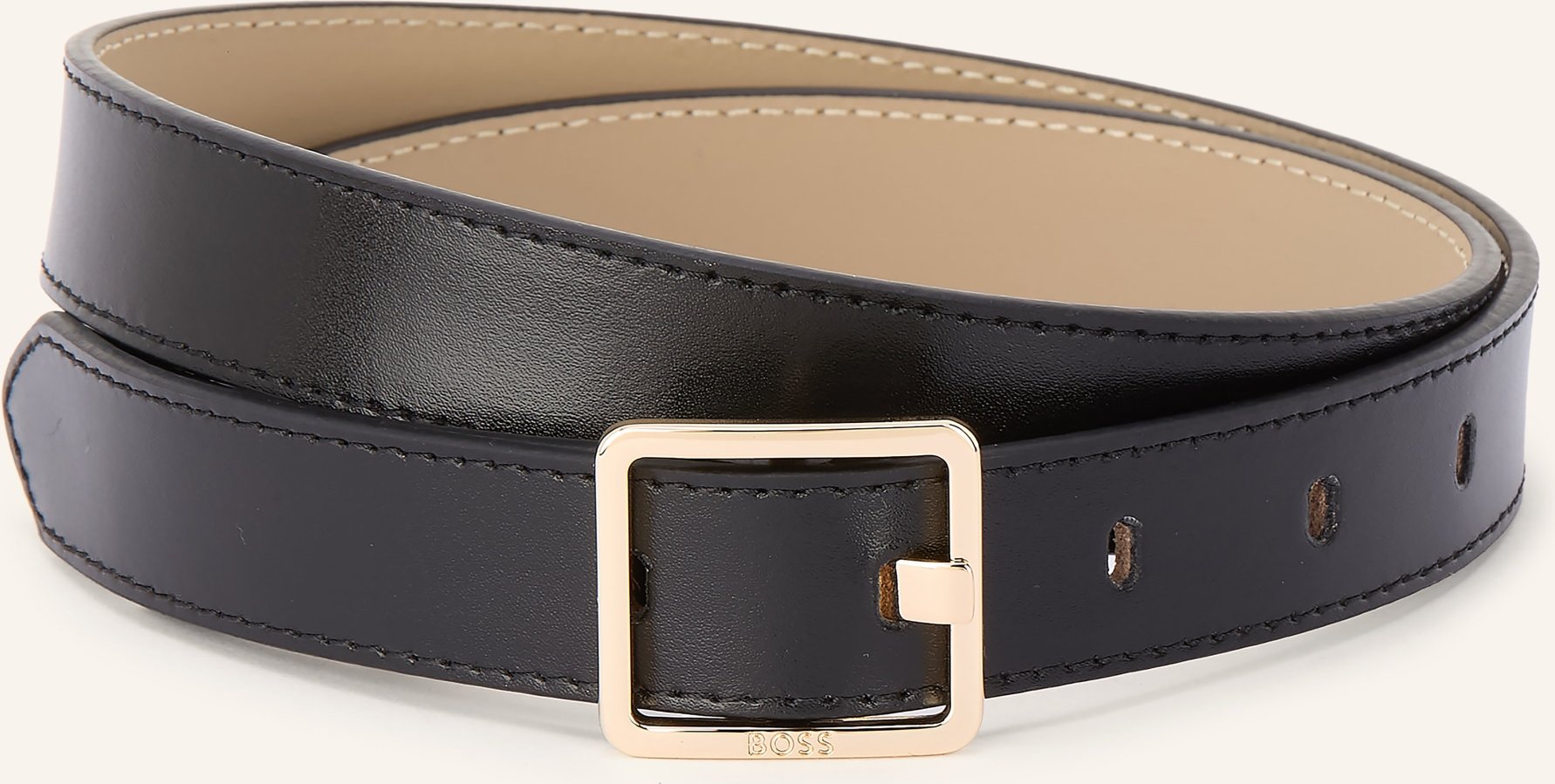 Boss Ledergürtel Eleri schwarz