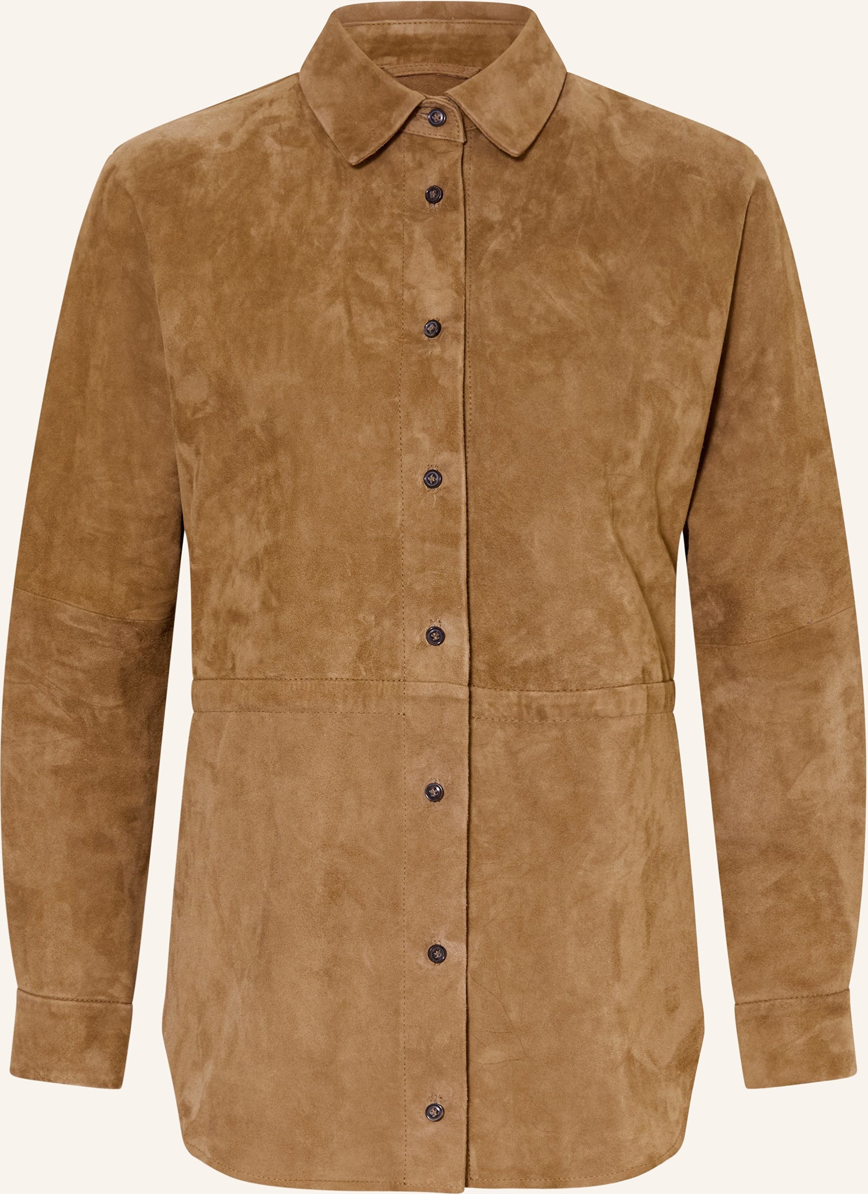 Rich & Royal Hemdbluse Aus Leder braun