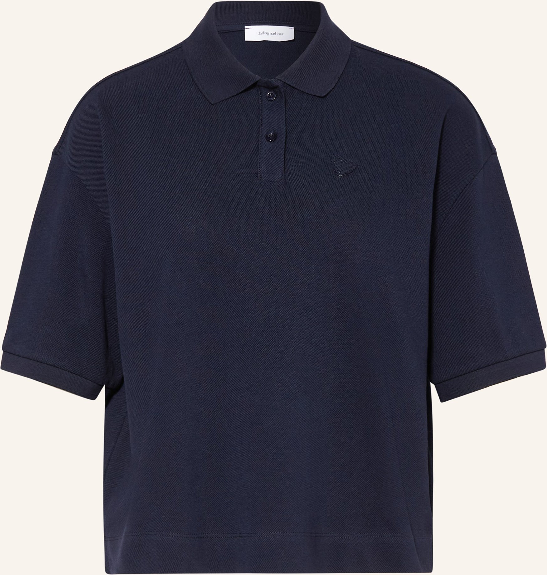 Darling Harbour Piqué-Poloshirt blau