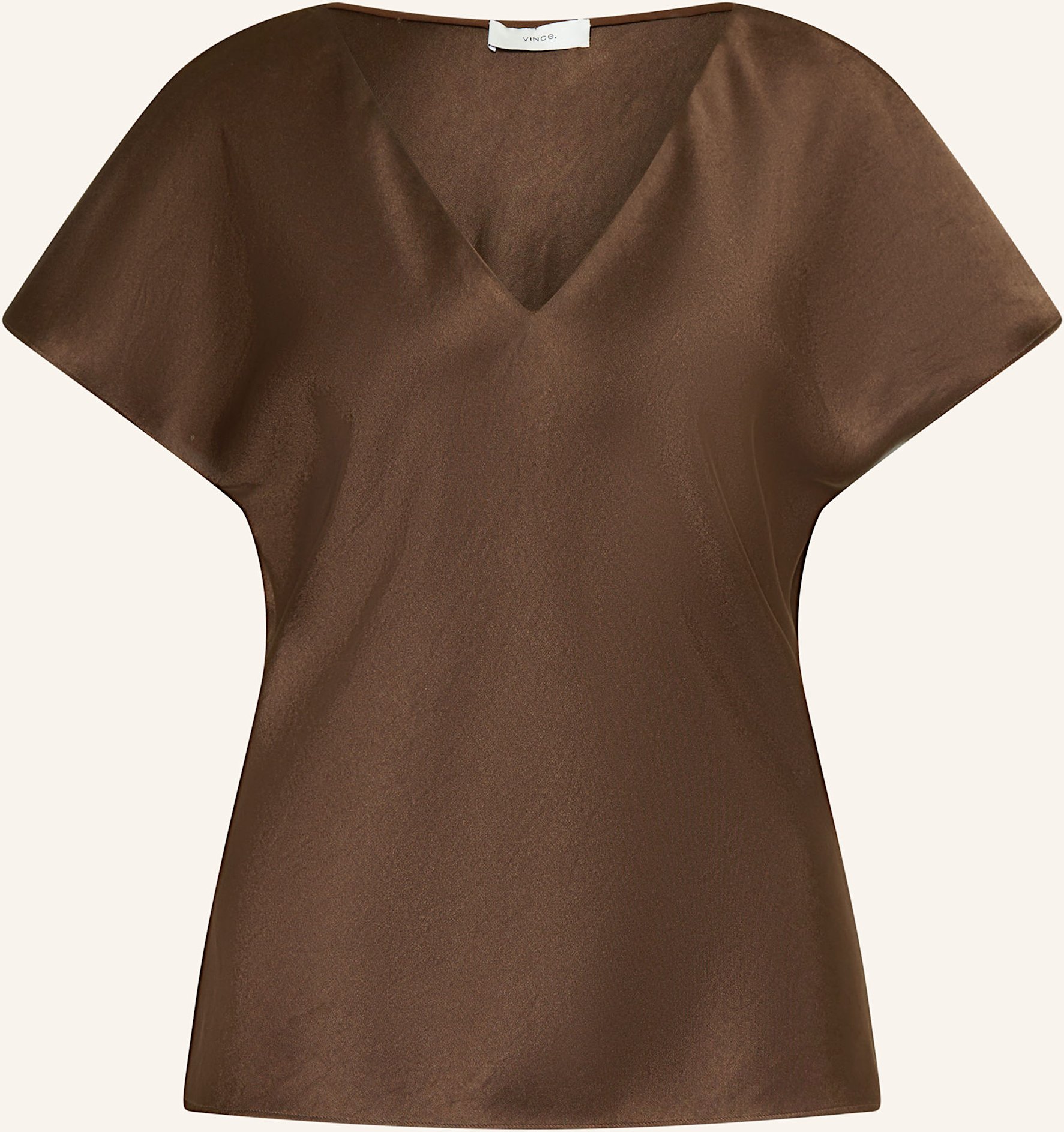 Vince Blusenshirt Aus Satin braun