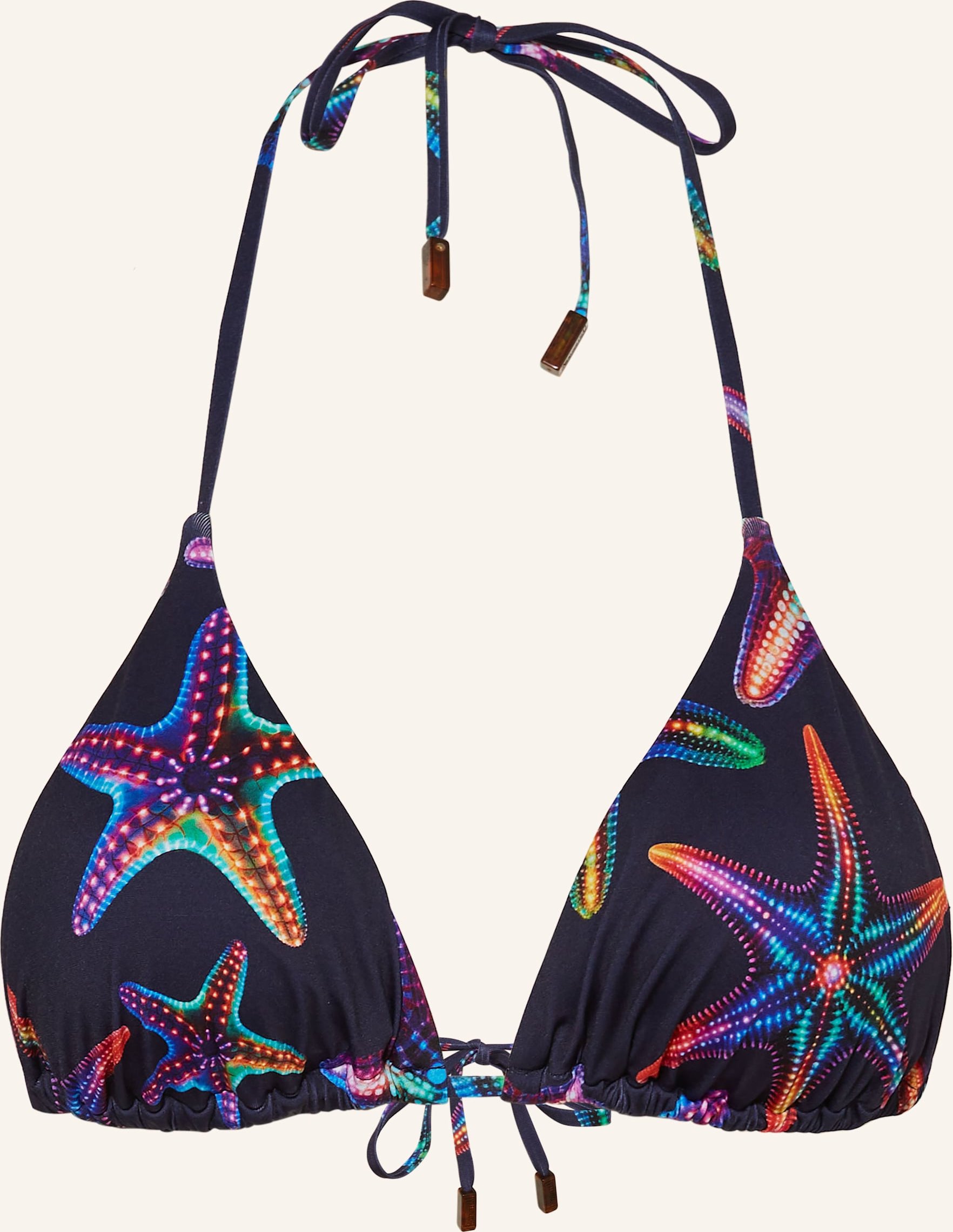 Vilebrequin Triangel-Bikini-Top Fleur Disco Stars blau