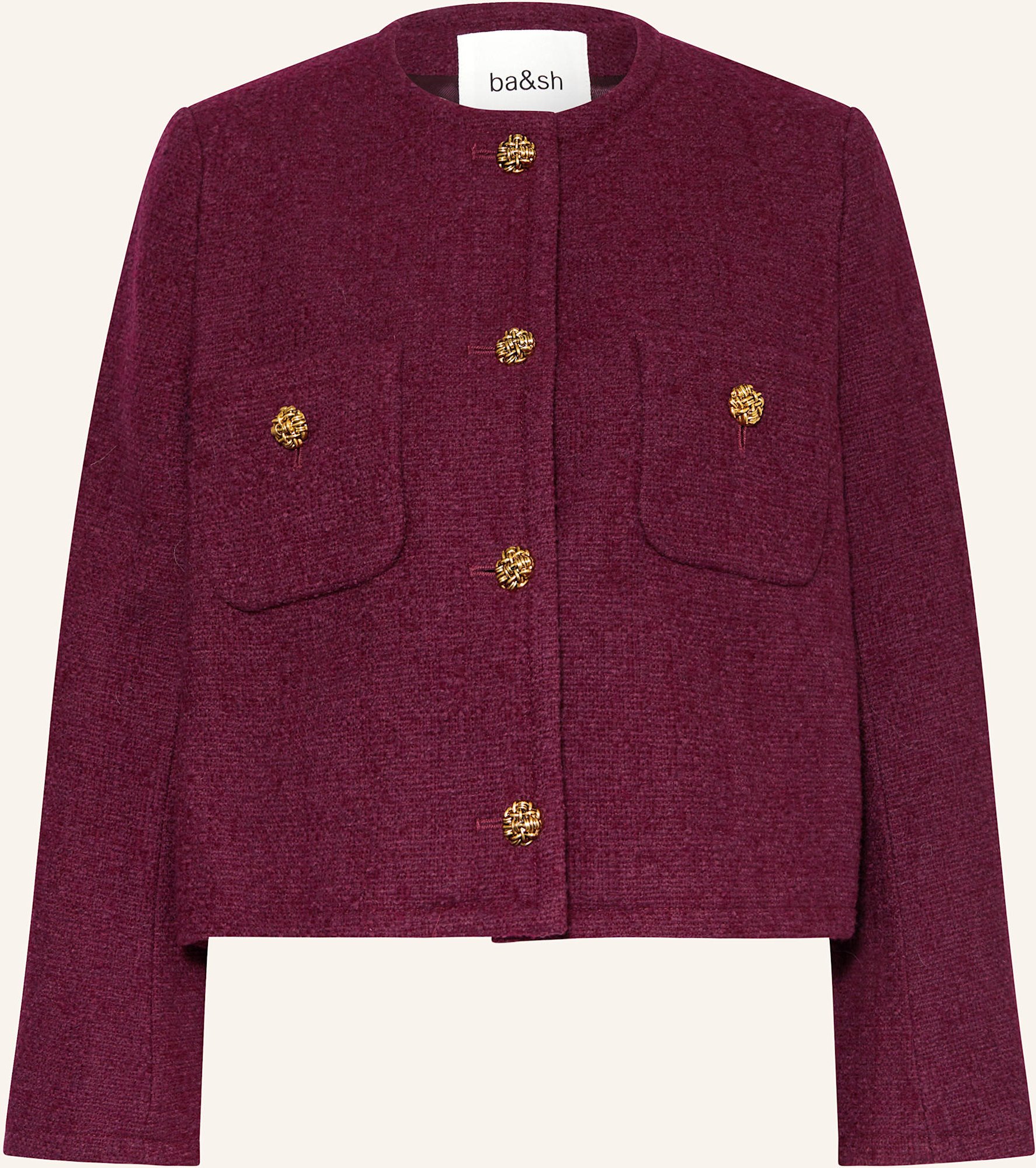 Thumbnail - Ba&Sh Kastenjacke Meredith Aus Bouclé rot