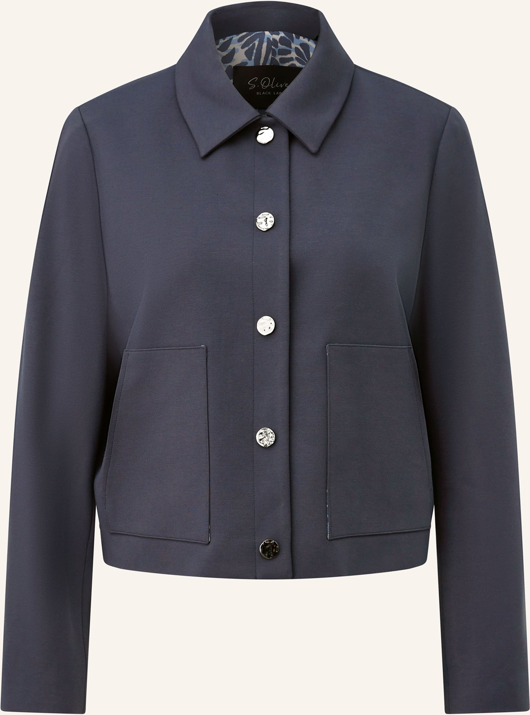 S.Oliver Black Label Kastenjacke blau