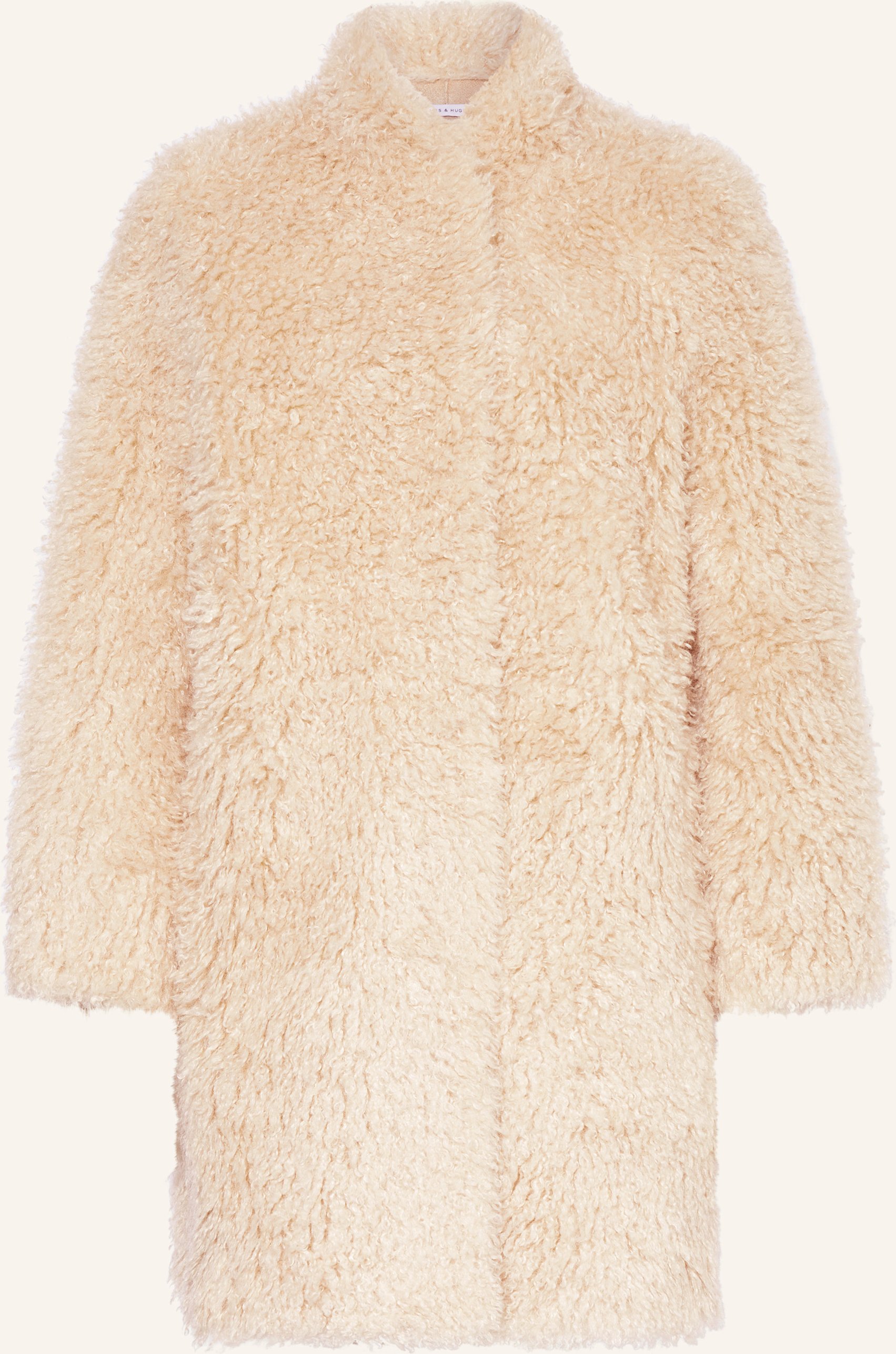 Mrs & Hugs Kunstfell-Mantel beige