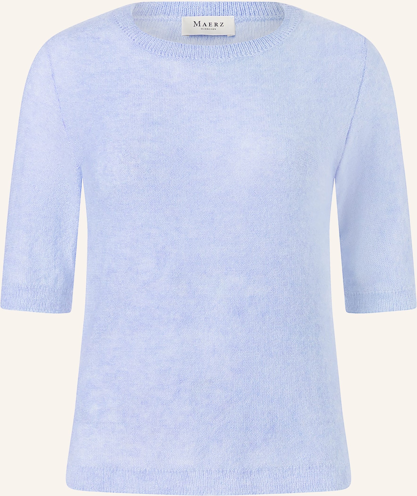 Maerz Muenchen Strickshirt Mit Alpaka blau