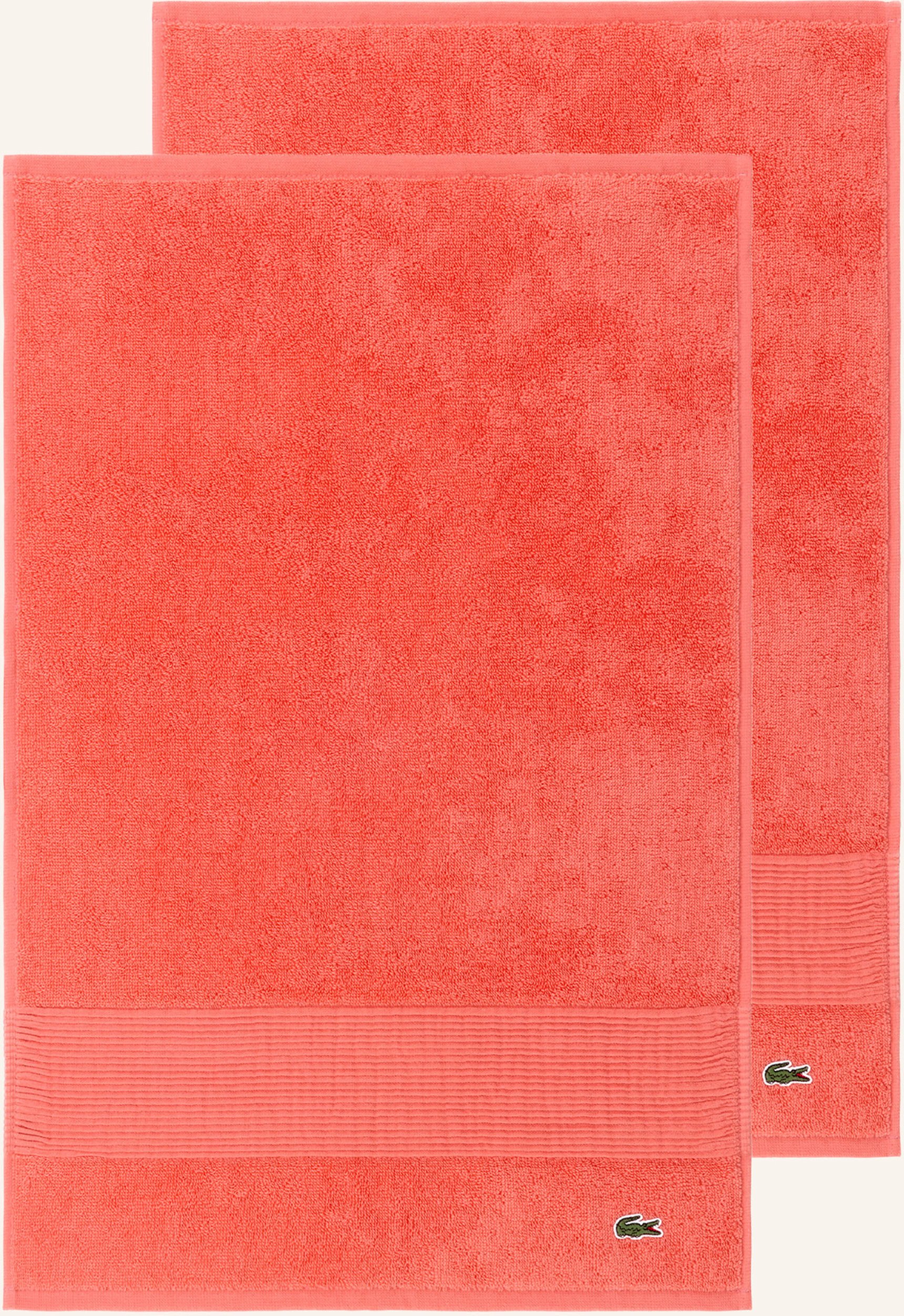 Lacoste Gästetuch 2er Set Llecroco orange