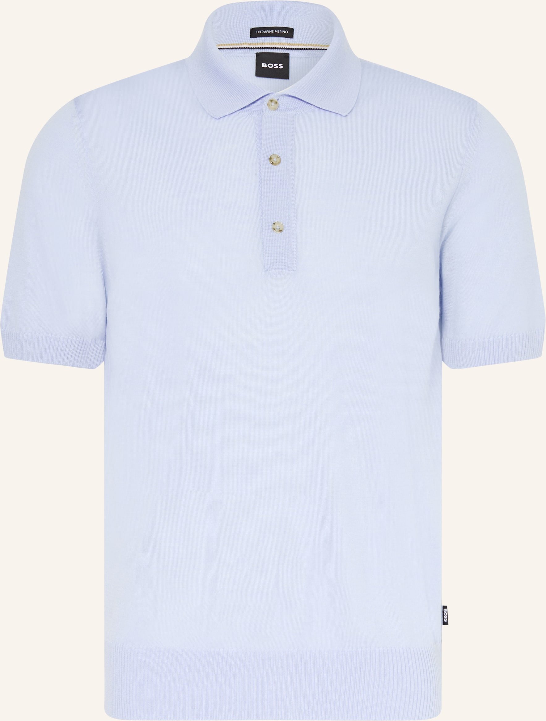 Boss Strick-Poloshirt Nolano blau