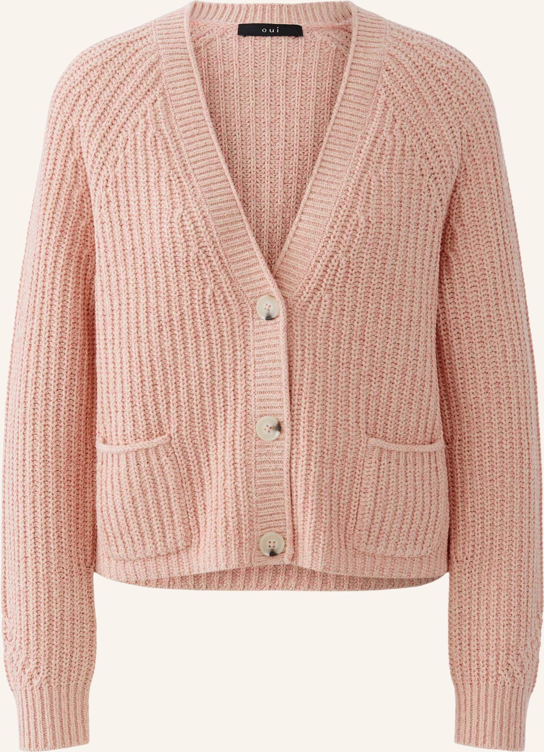 Oui Strickjacke Lafonya rosa
