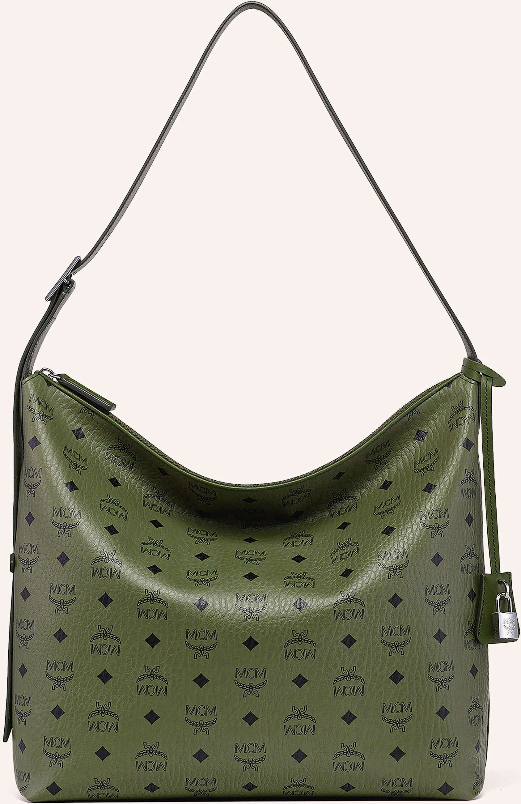 Thumbnail - Mcm Beuteltasche Aren Visetos Large gruen