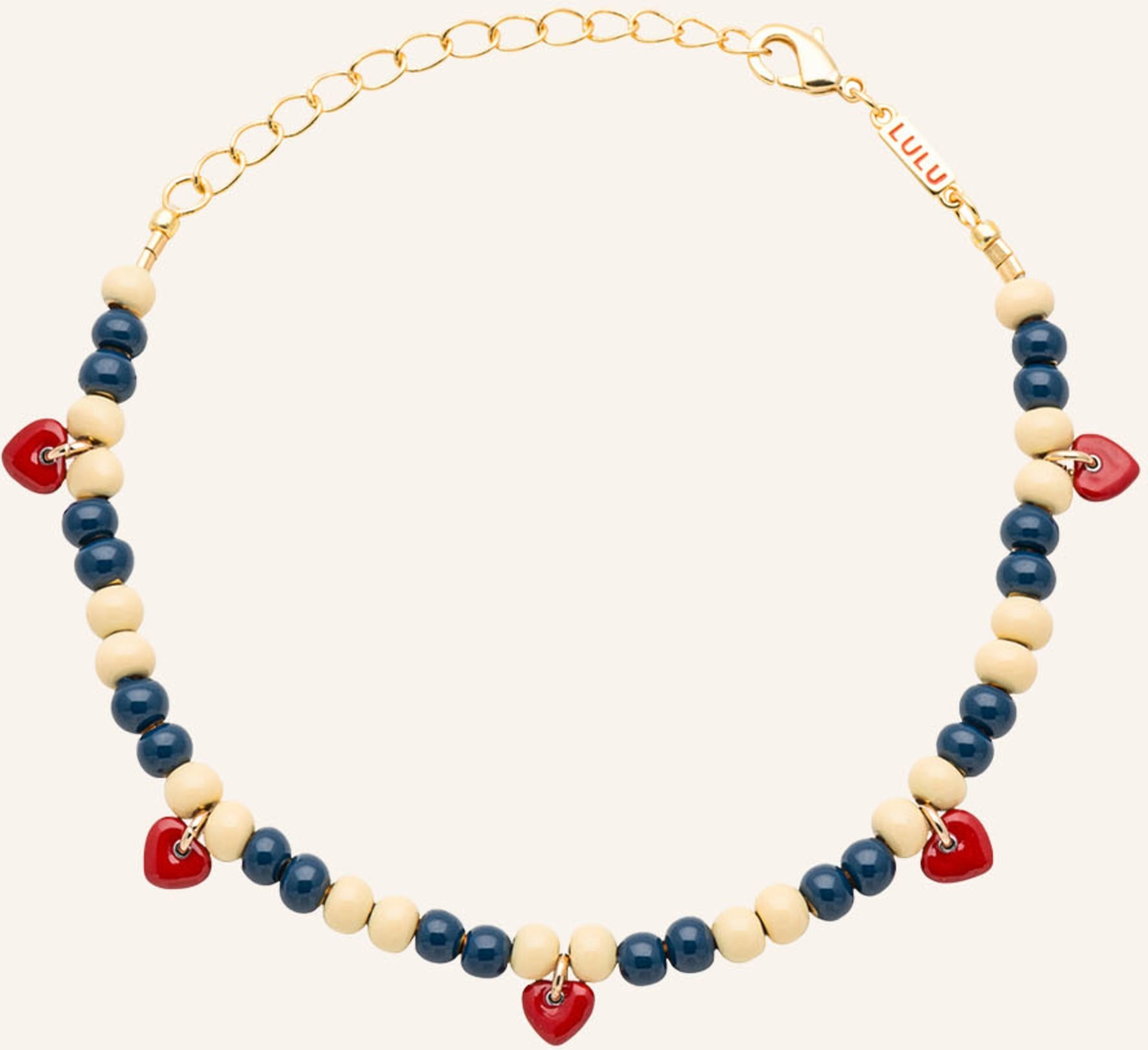 Lulu Copenhagen Armband Color Ball Heart blau