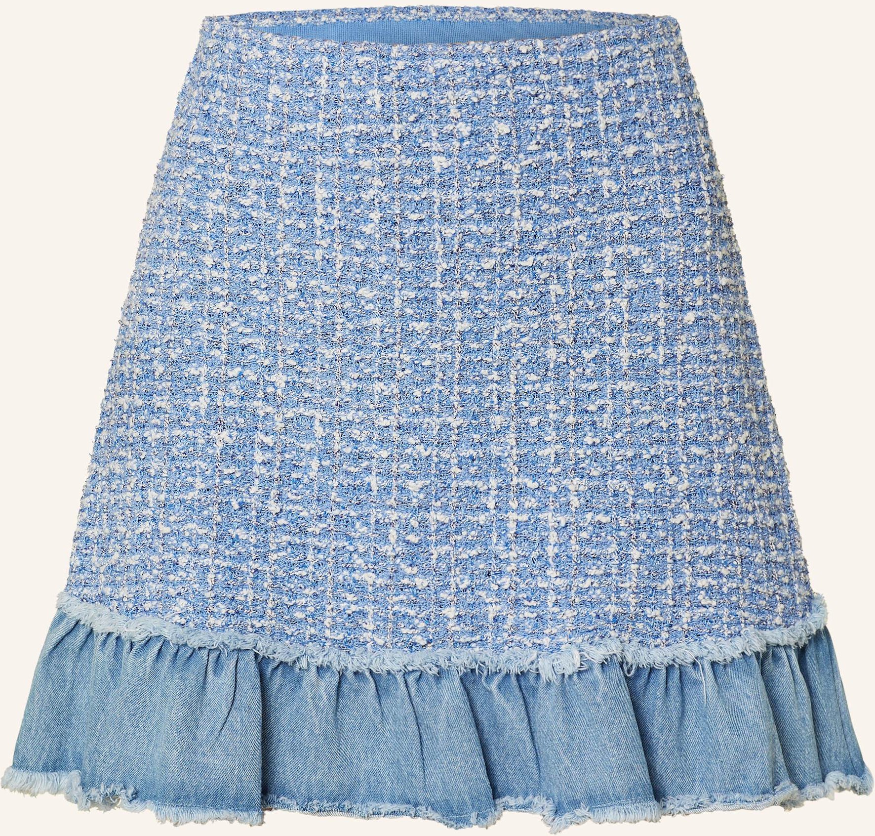 Thumbnail - Liu Jo Bouclé-Rock Im Materialmix blau