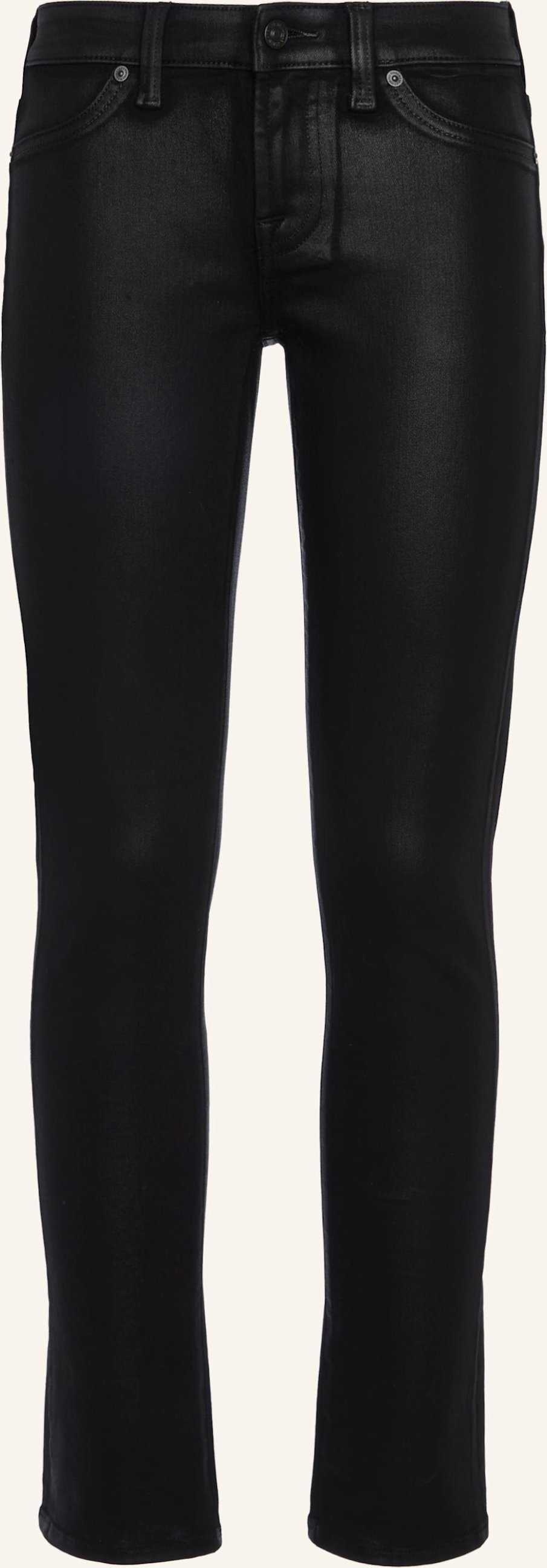 7 For All Mankind Jeans Low Skinny Skinny Fit schwarz