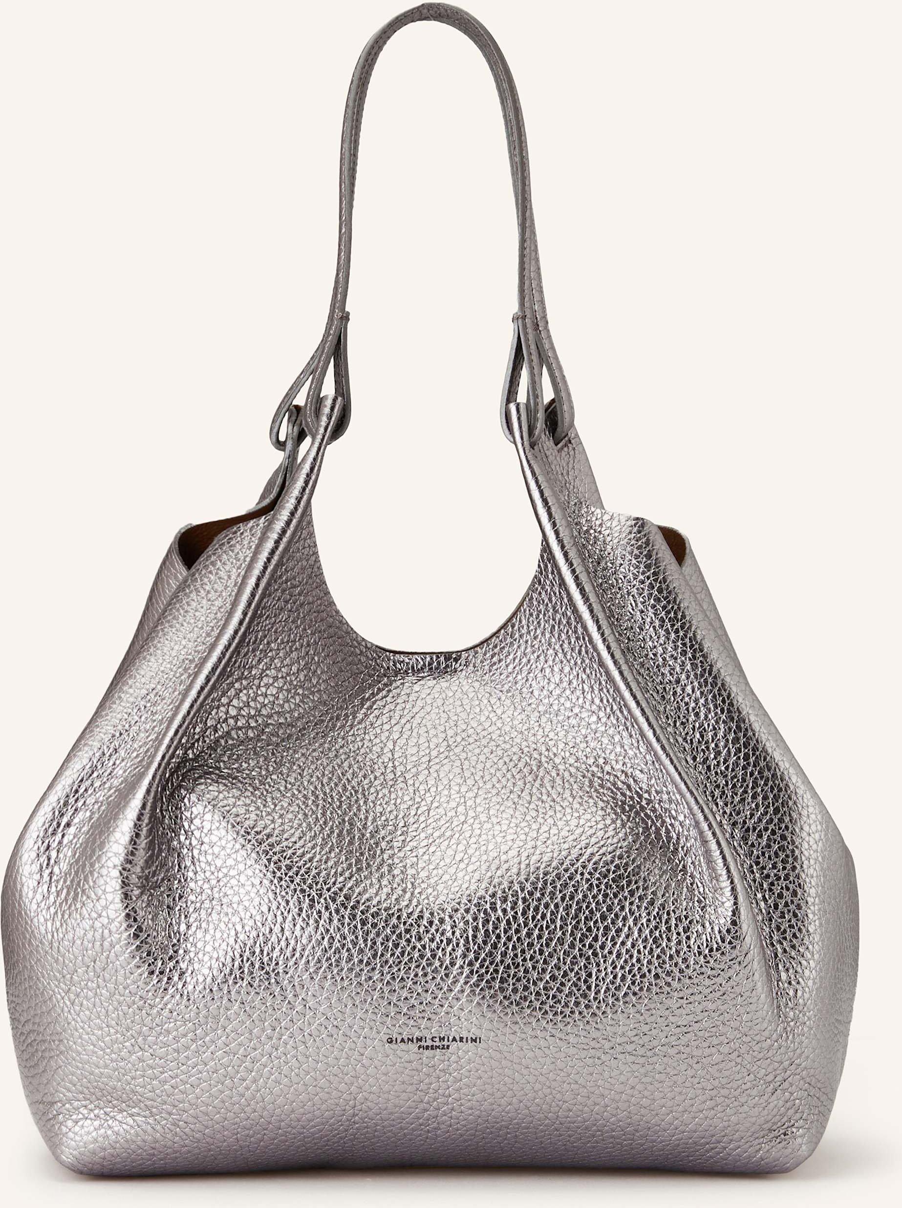 Gianni Chiarini Beuteltasche Dua Xl Mit Pouch silber