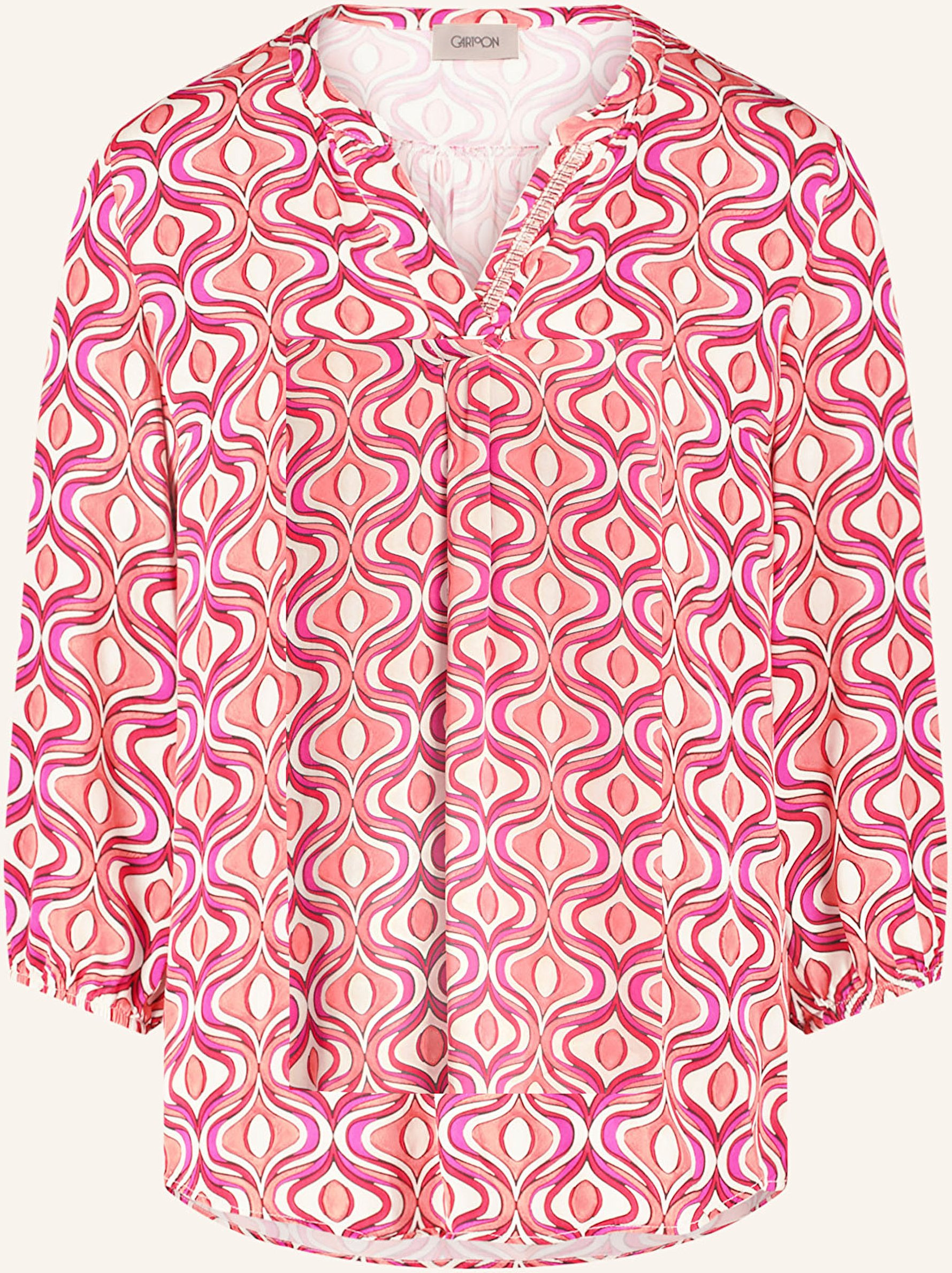 Cartoon Bluse Mit 3/4-Arm Und Pailletten pink