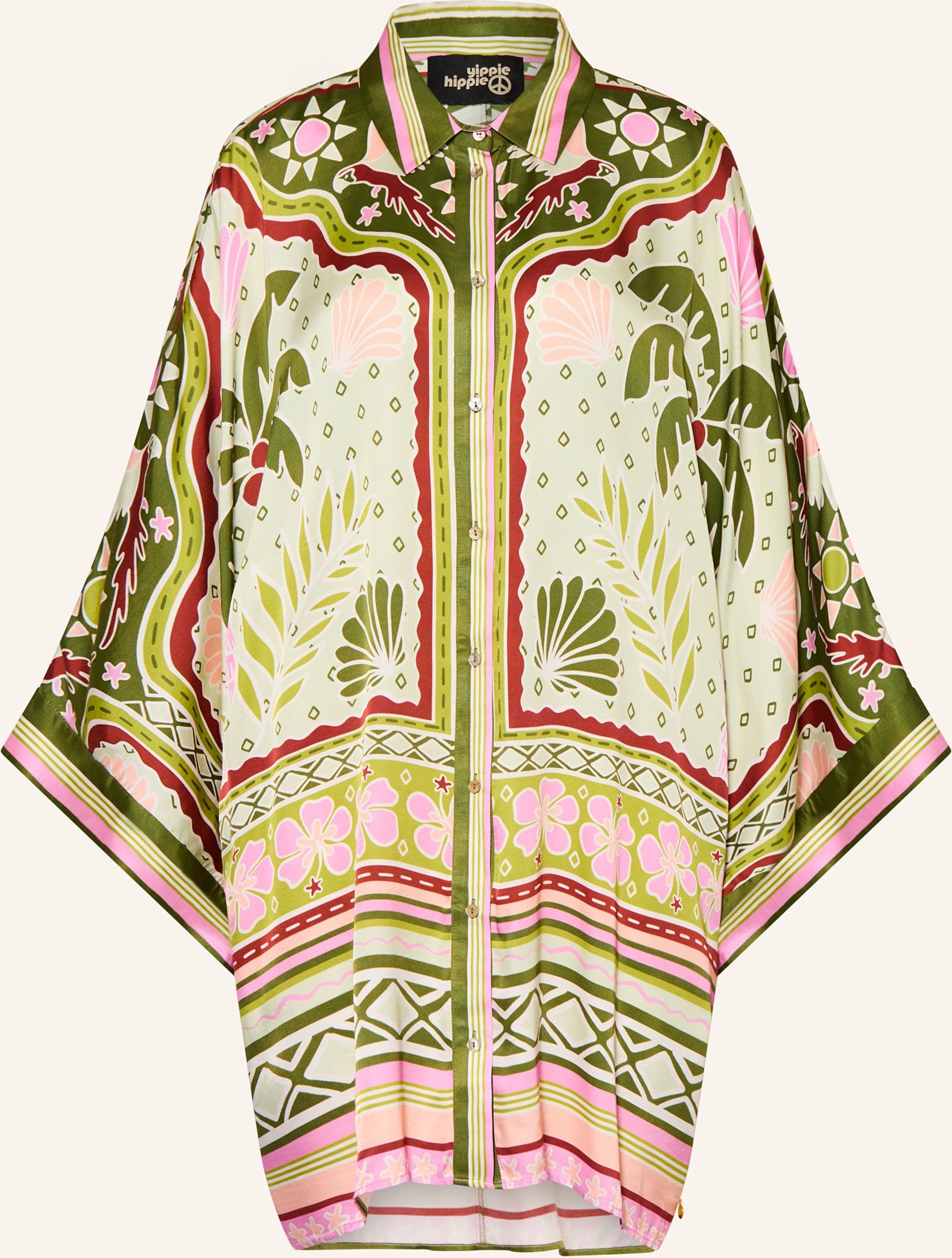 Yippie Hippie Hemdblusenkleid gruen