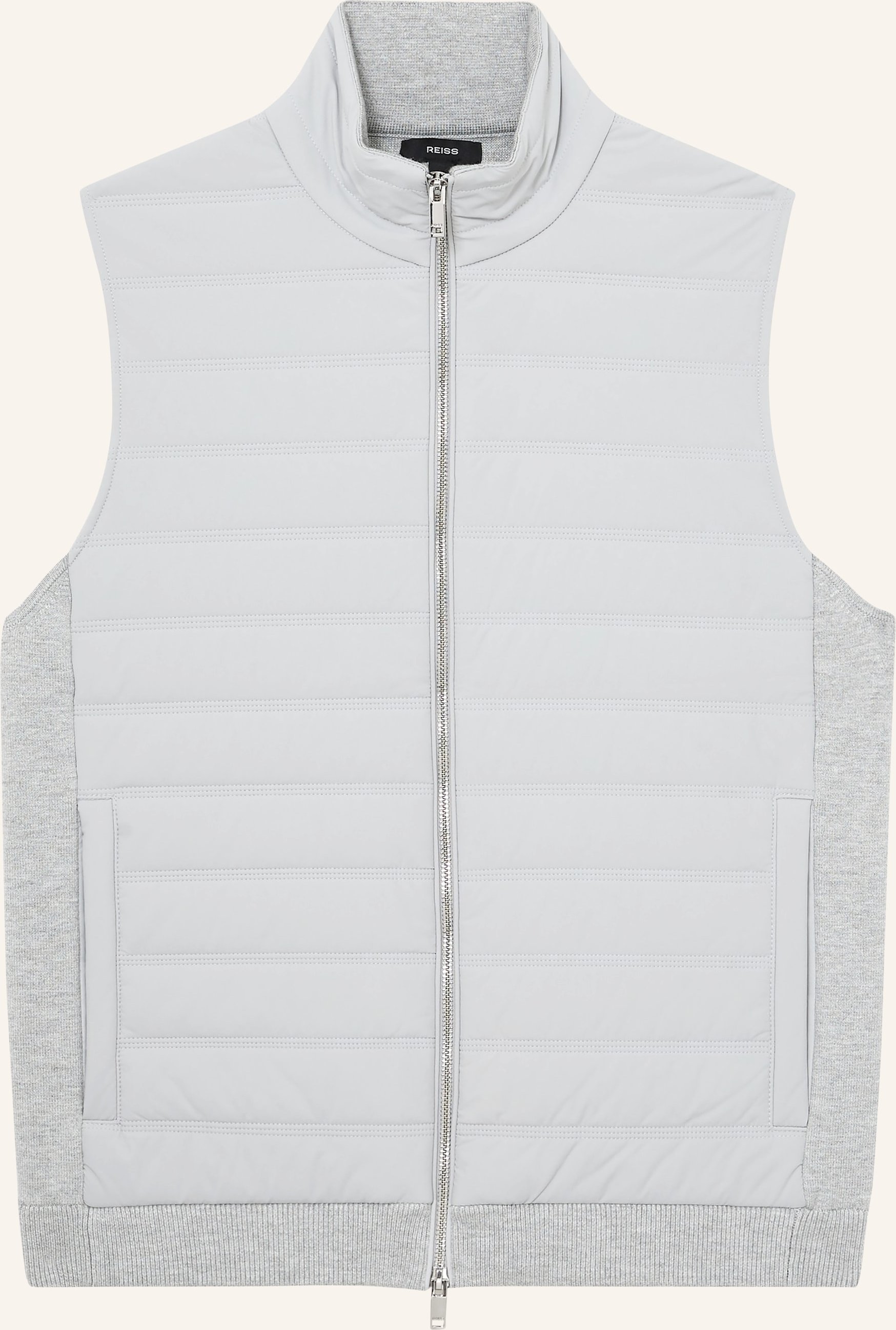 Reiss Steppweste Newford Im Materialmix grau