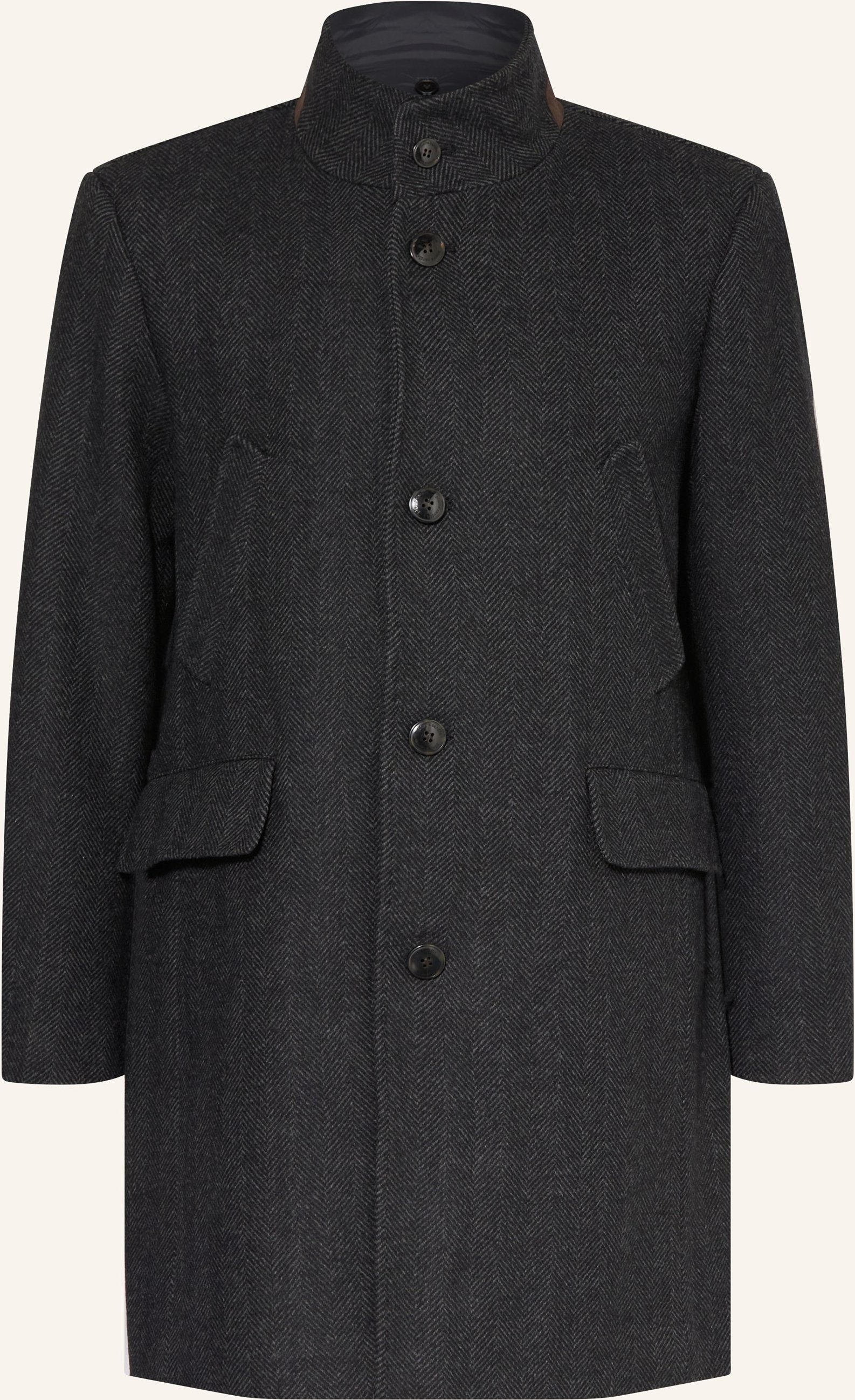 Pierre Cardin Mantel Im Materialmix grau