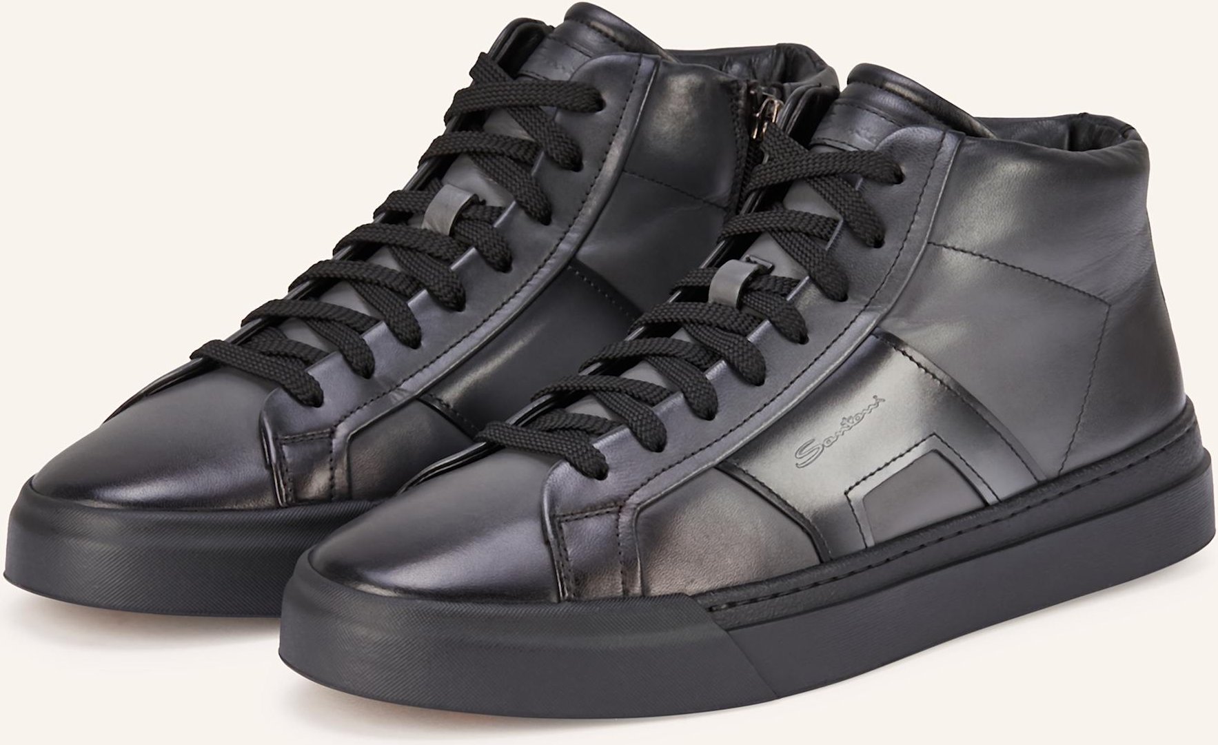 Santoni Hightop-Sneaker grau