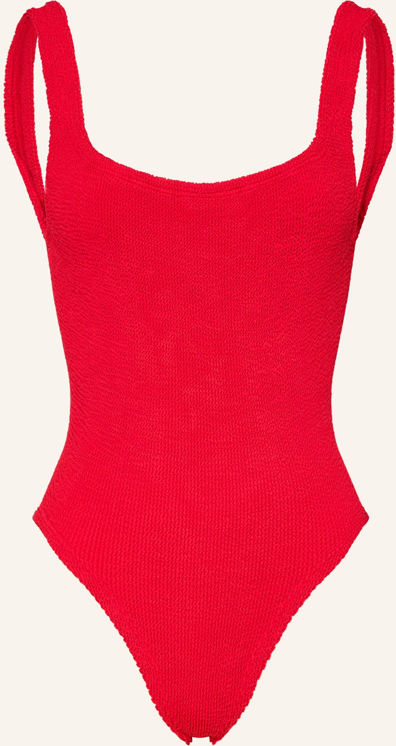 Hunza G Badeanzug Square Neck rot