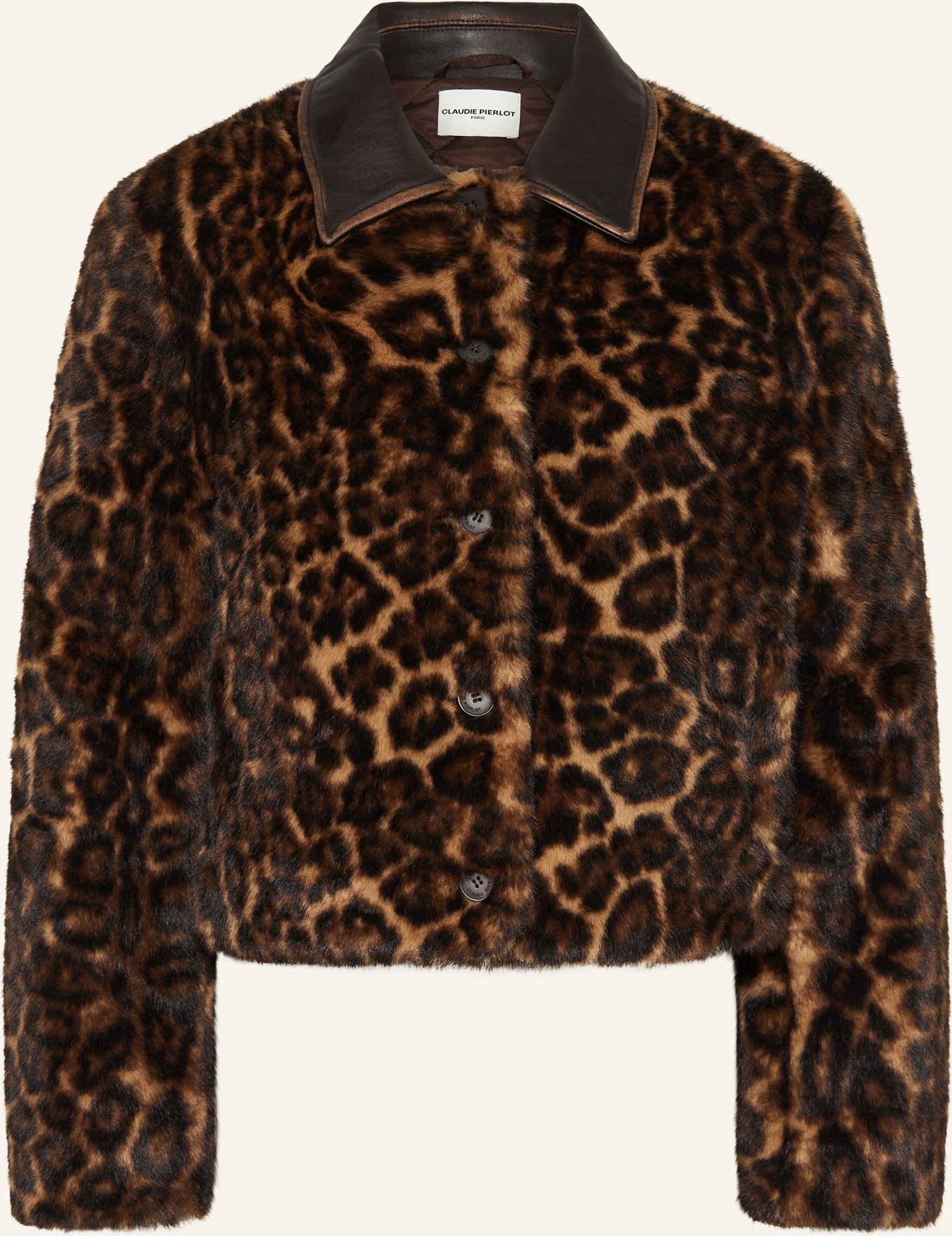 Claudie Pierlot Kunstfell-Jacke beige