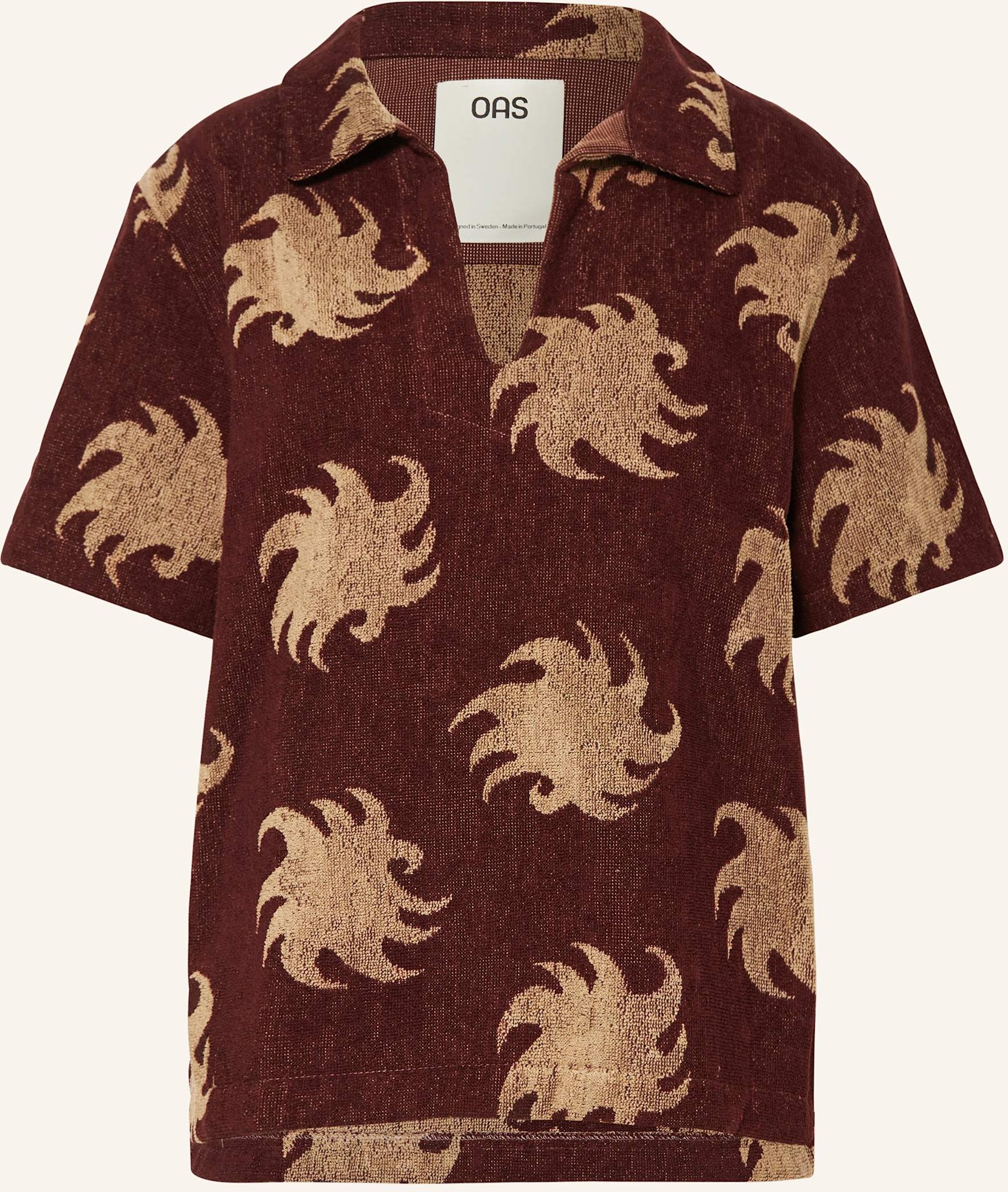 Oas Frottee-Poloshirt Mocha Ember Jaffa braun