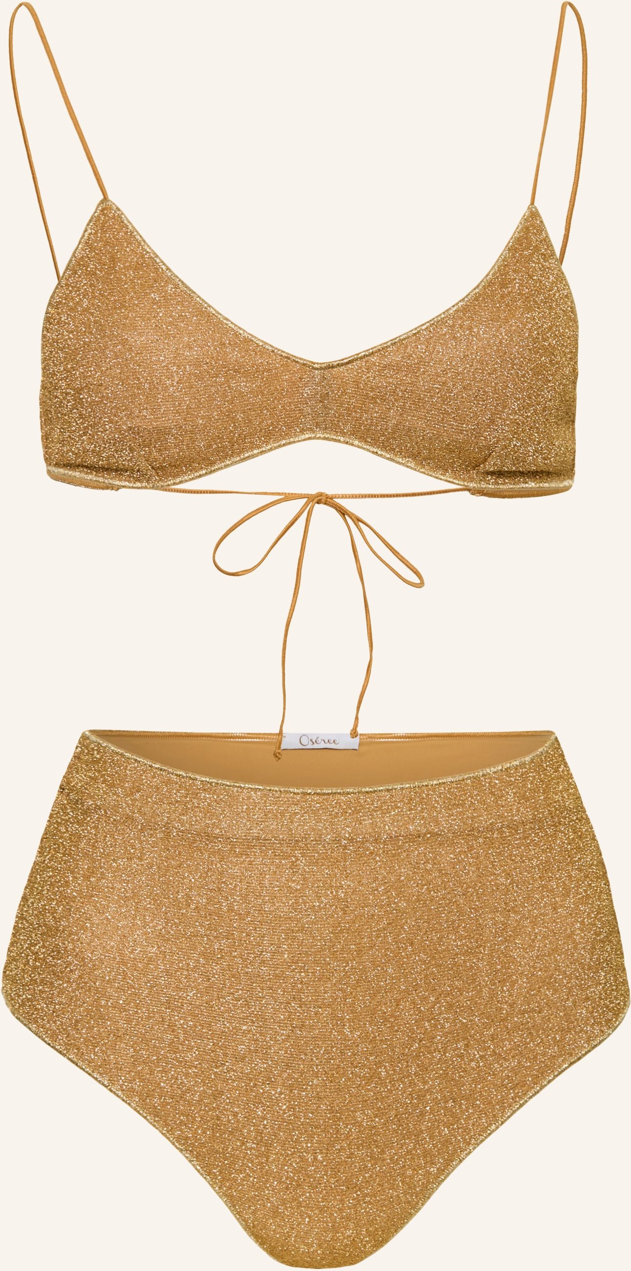 Oséree Triangel-Bikini Lumiere Mit Glitzergarn gold