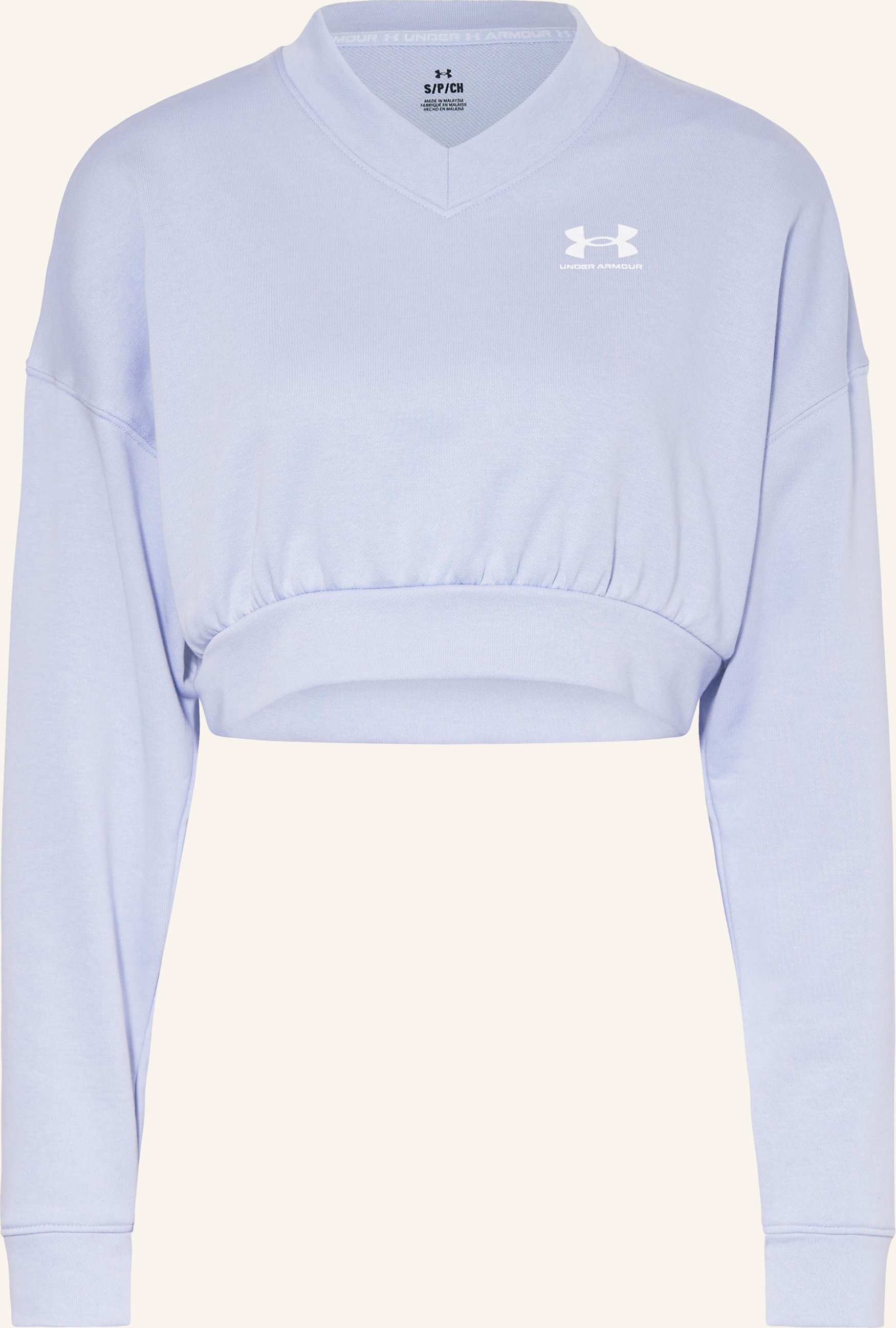 Under Armour Cropped-Sweatshirt Ua Rival blau