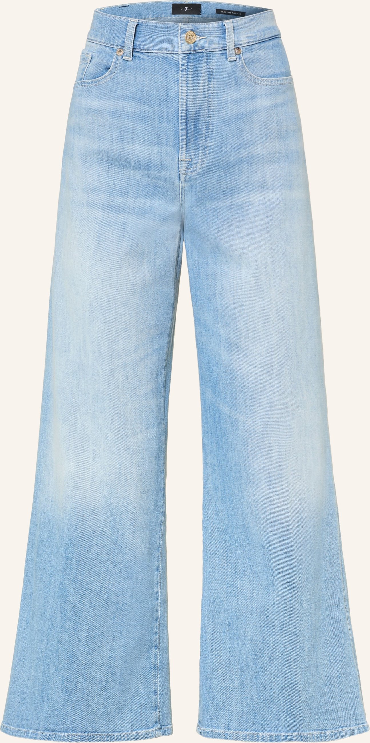 7 For All Mankind Wide Leg Jeans Lotta Ankle blau