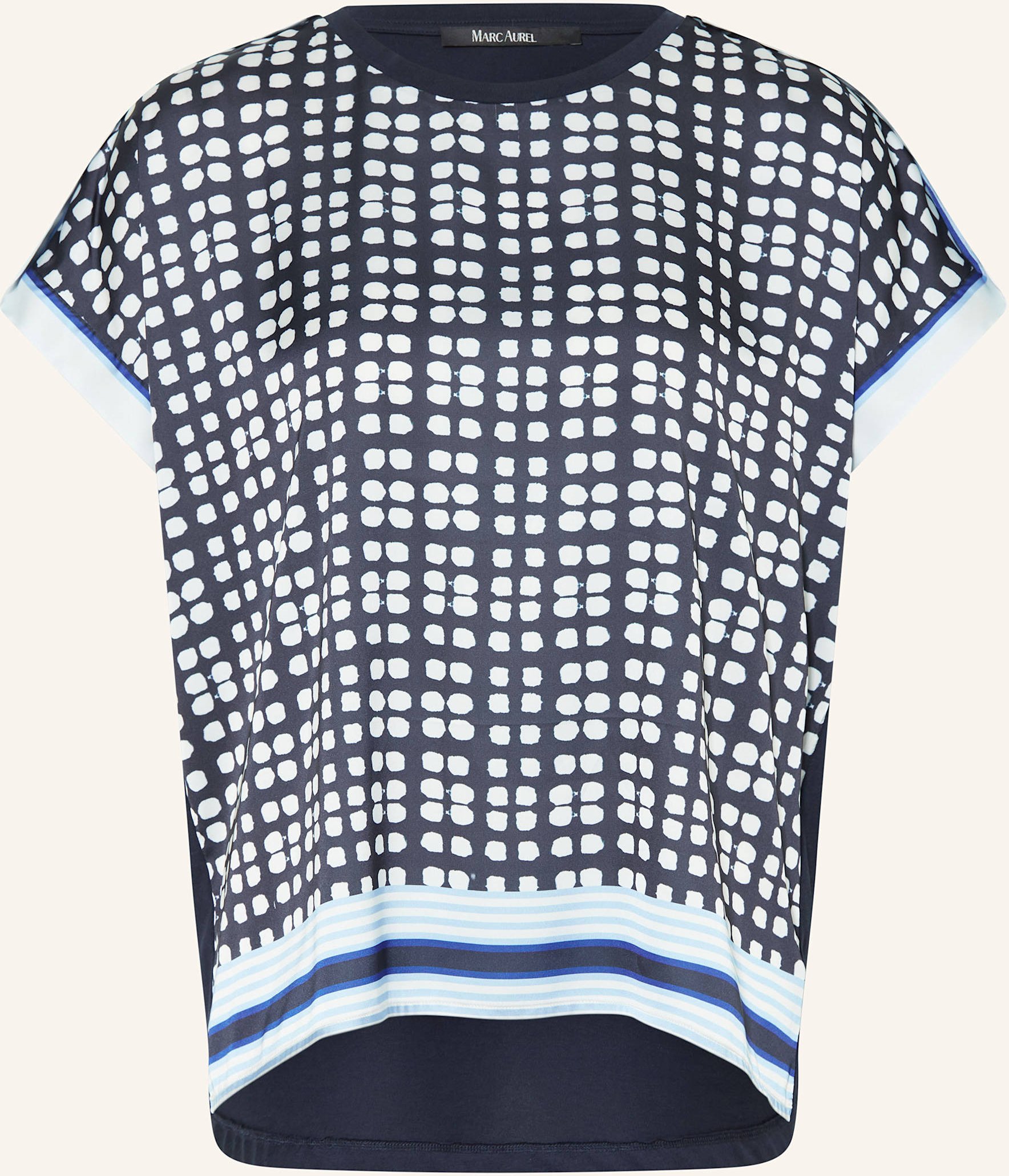 Marc Aurel Blusenshirt Im Materialmix blau