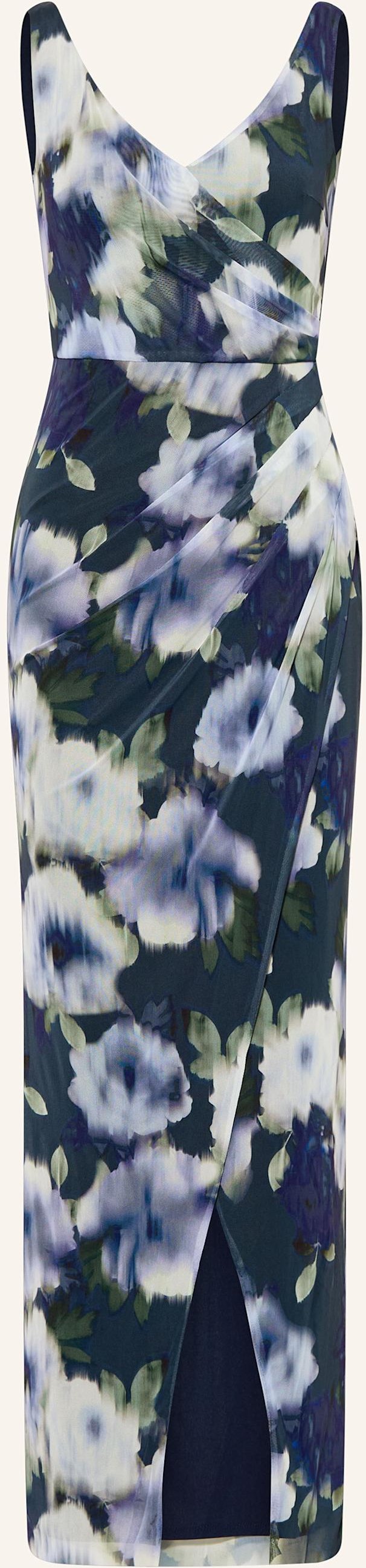 Swing Abendkleid Aus Mesh blau