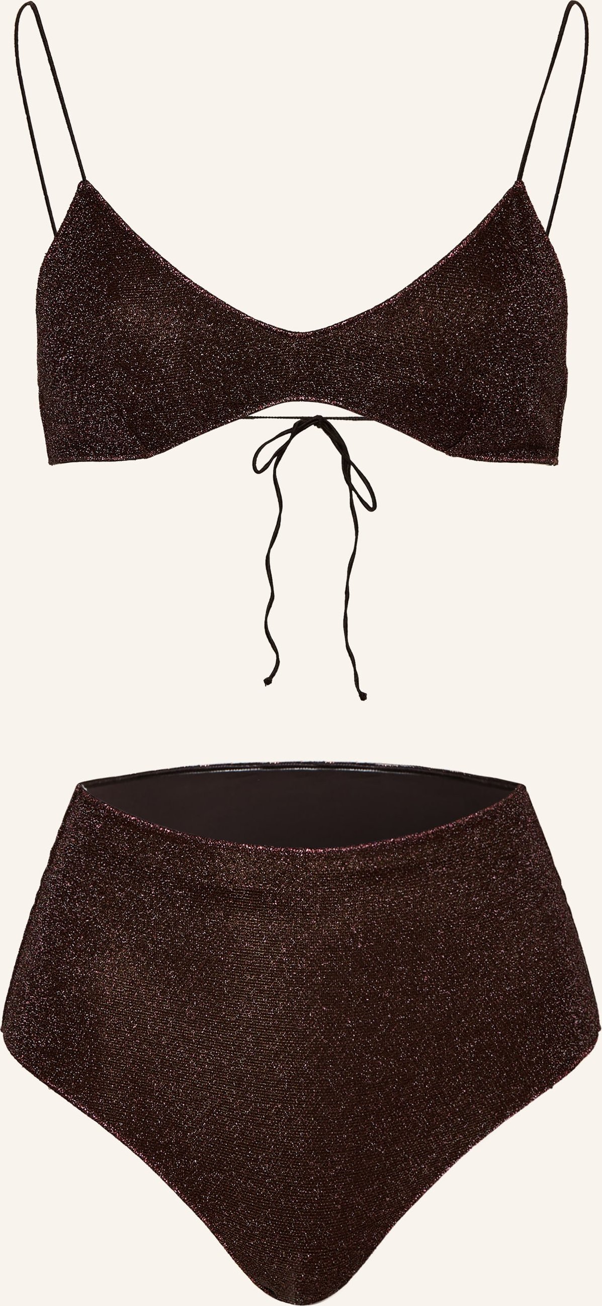 Oséree Triangel-Bikini Lumiere Mit Glitzergarn braun