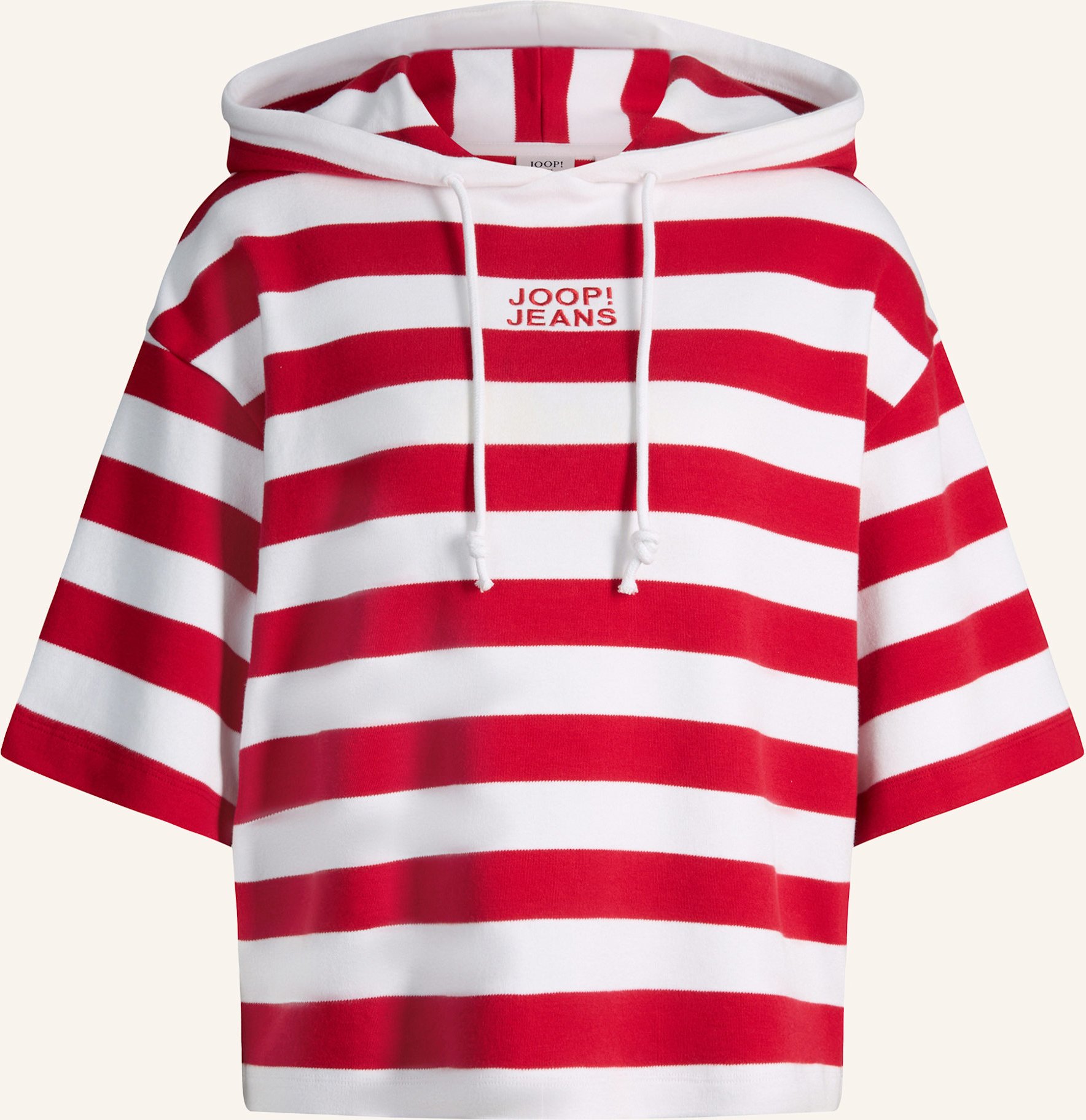 Joop! Jeans Kurzarm-Hoodie rot
