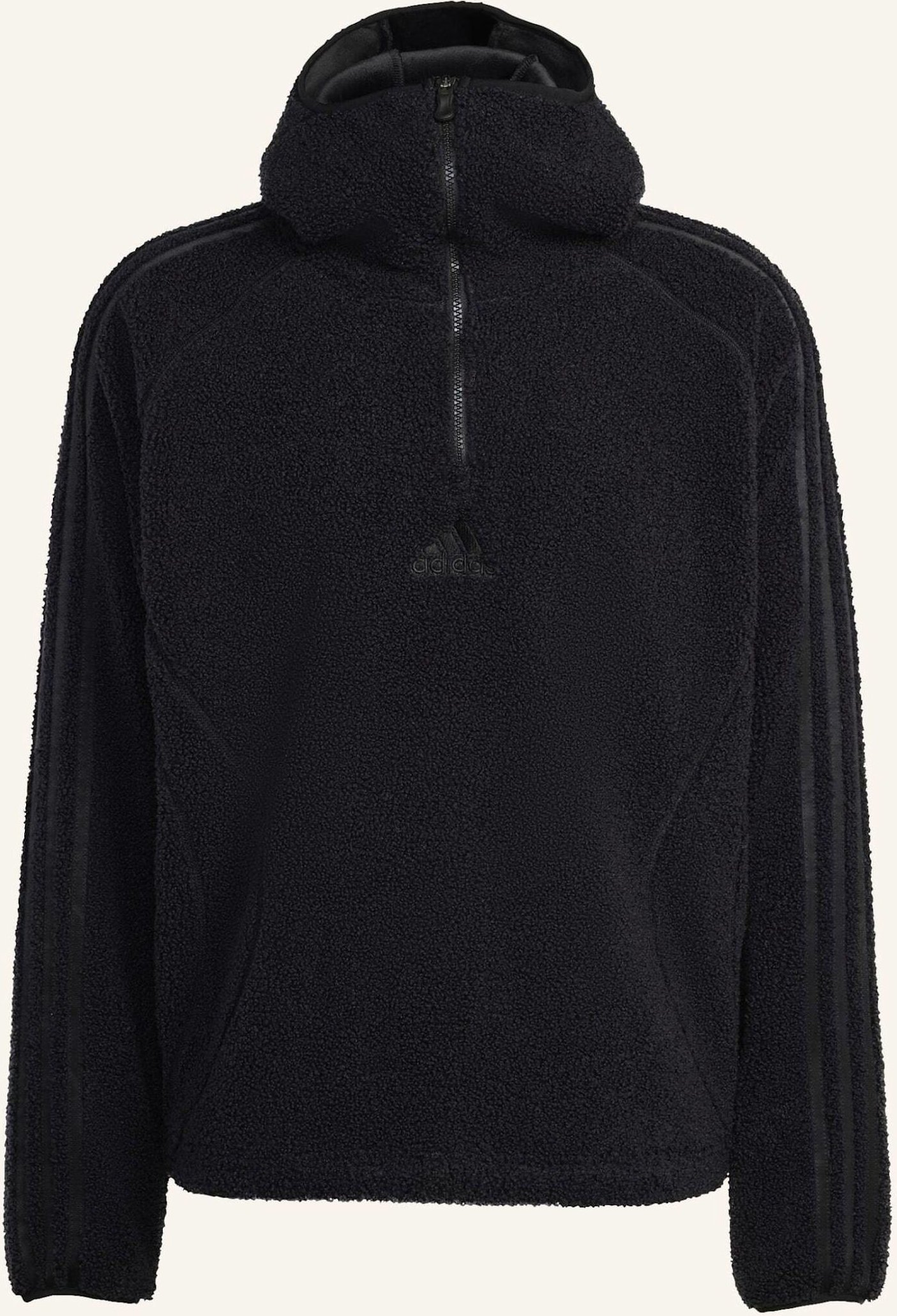 Adidas Originals Borg Fleece Teamgeist 1/4 Zip Hoodie schwarz