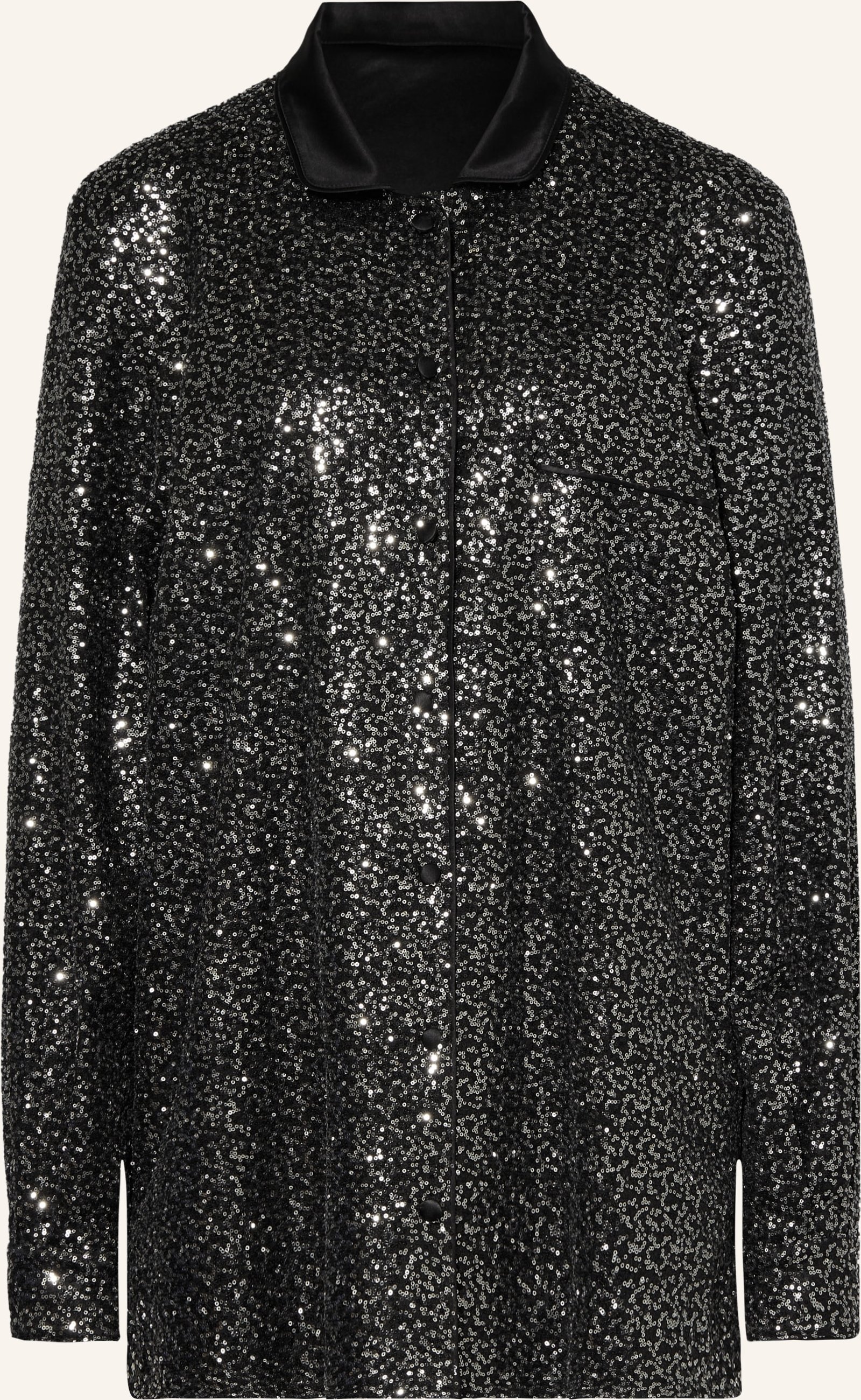 Dolce & Gabbana Satinbluse Mit Pailletten schwarz